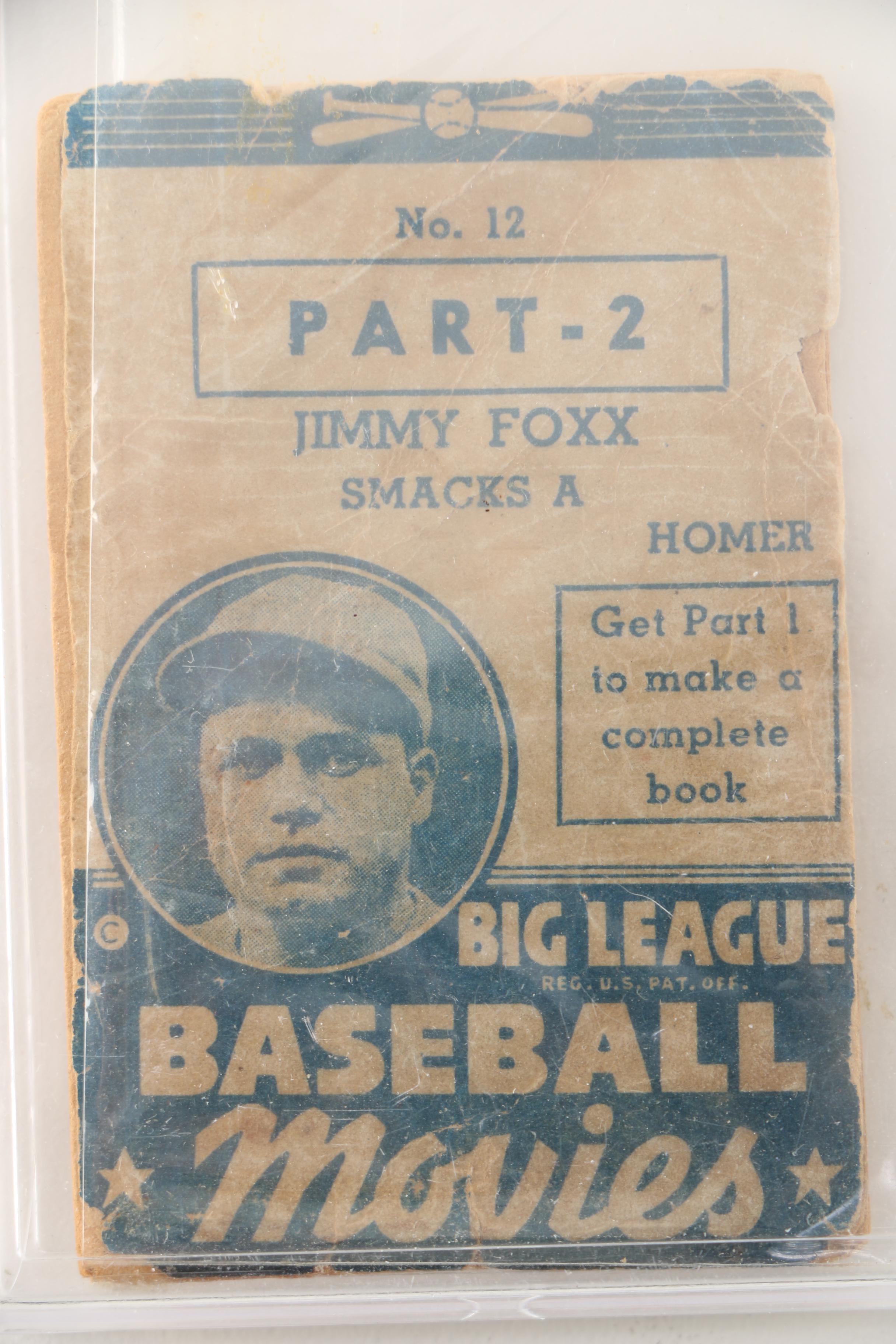 1938 Goudey Gum Company Jimmie Foxx Flipbook