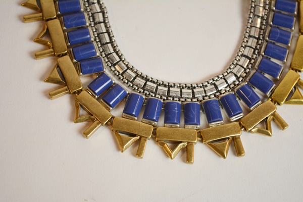 Stella & Dot Faux Lapis Lazuli Statement Necklace, Bracelet, and Ring