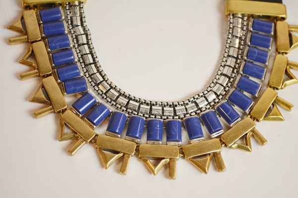 Stella & Dot Faux Lapis Lazuli Statement Necklace, Bracelet, and Ring