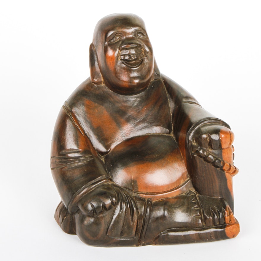 Wooden Budai Figurine