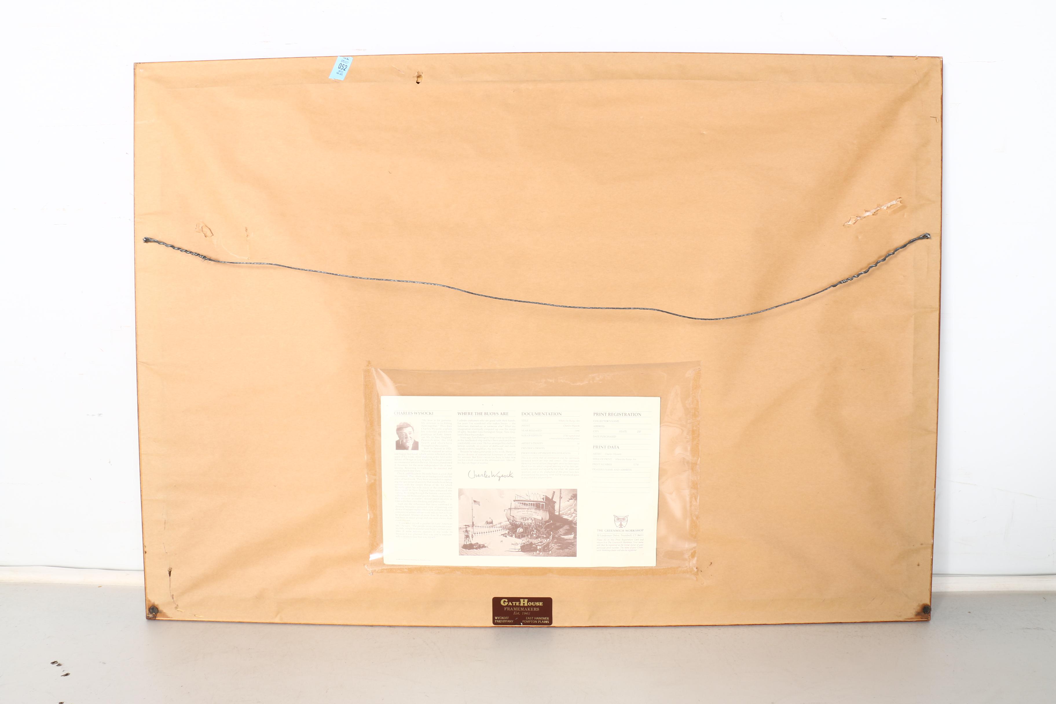 Charles Wysocki Limited Edition Offset Lithograph "Where the Buoys Are"