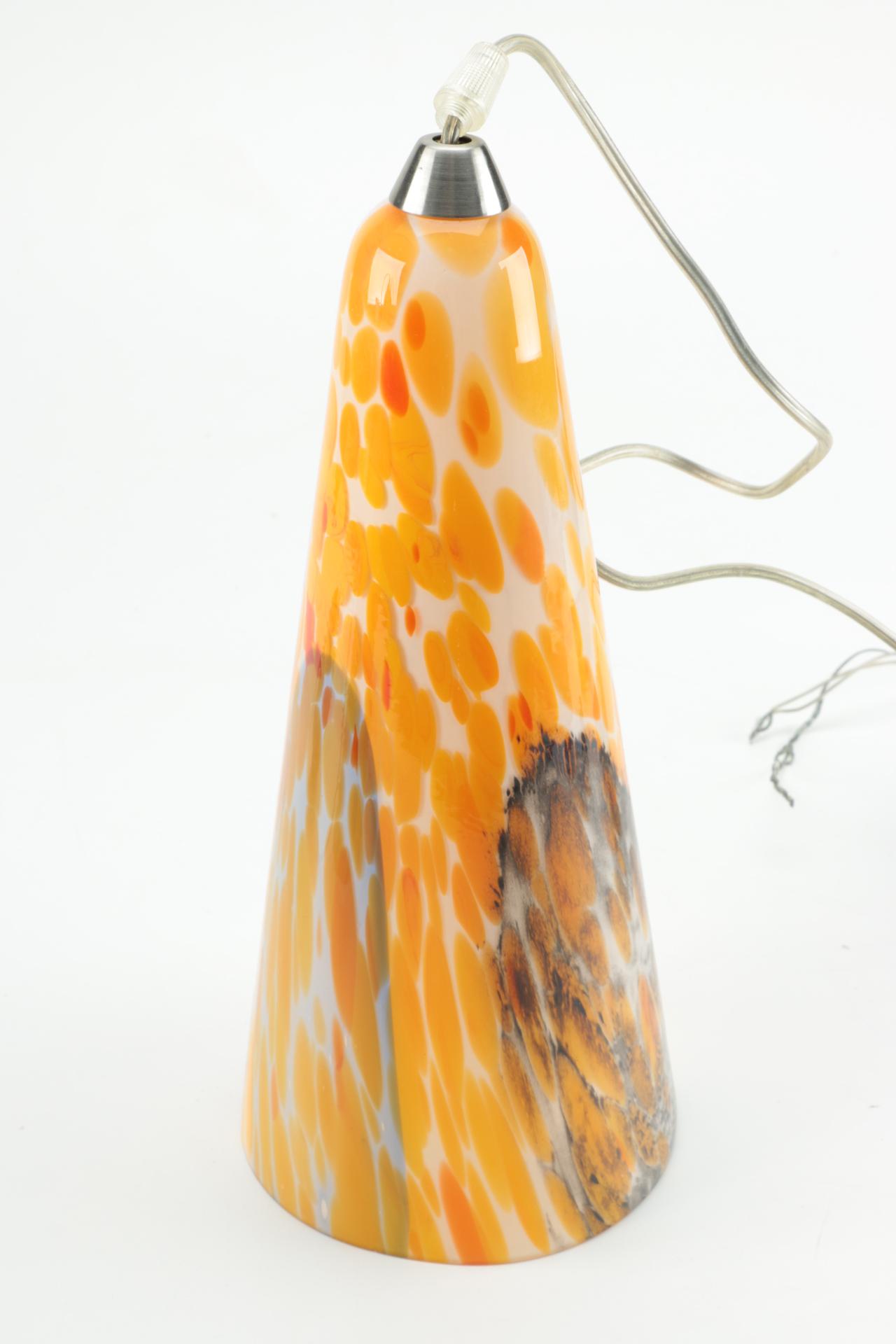 Set of Art Glass Pendant Lights