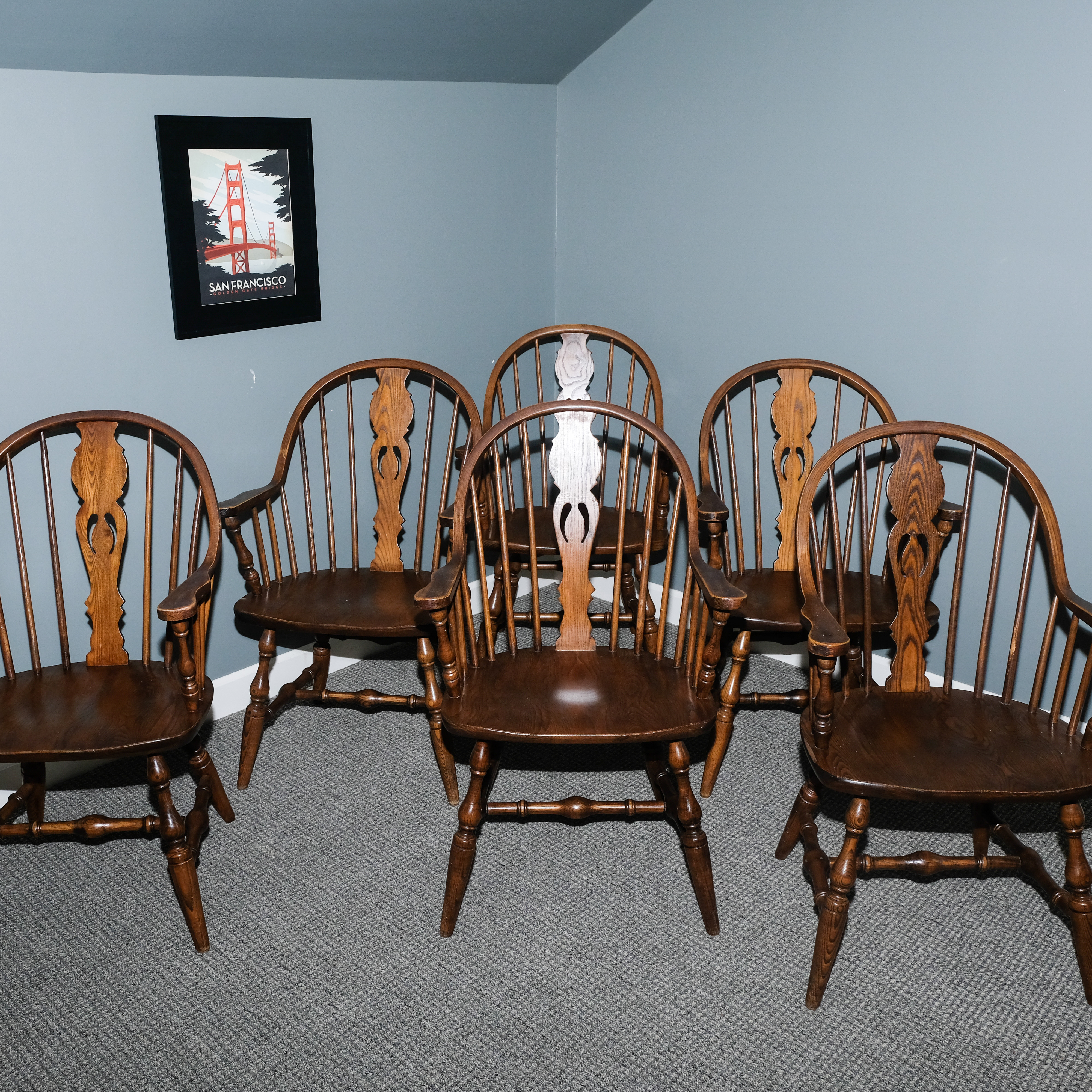 Oak Spindle Back Windsor Chairs