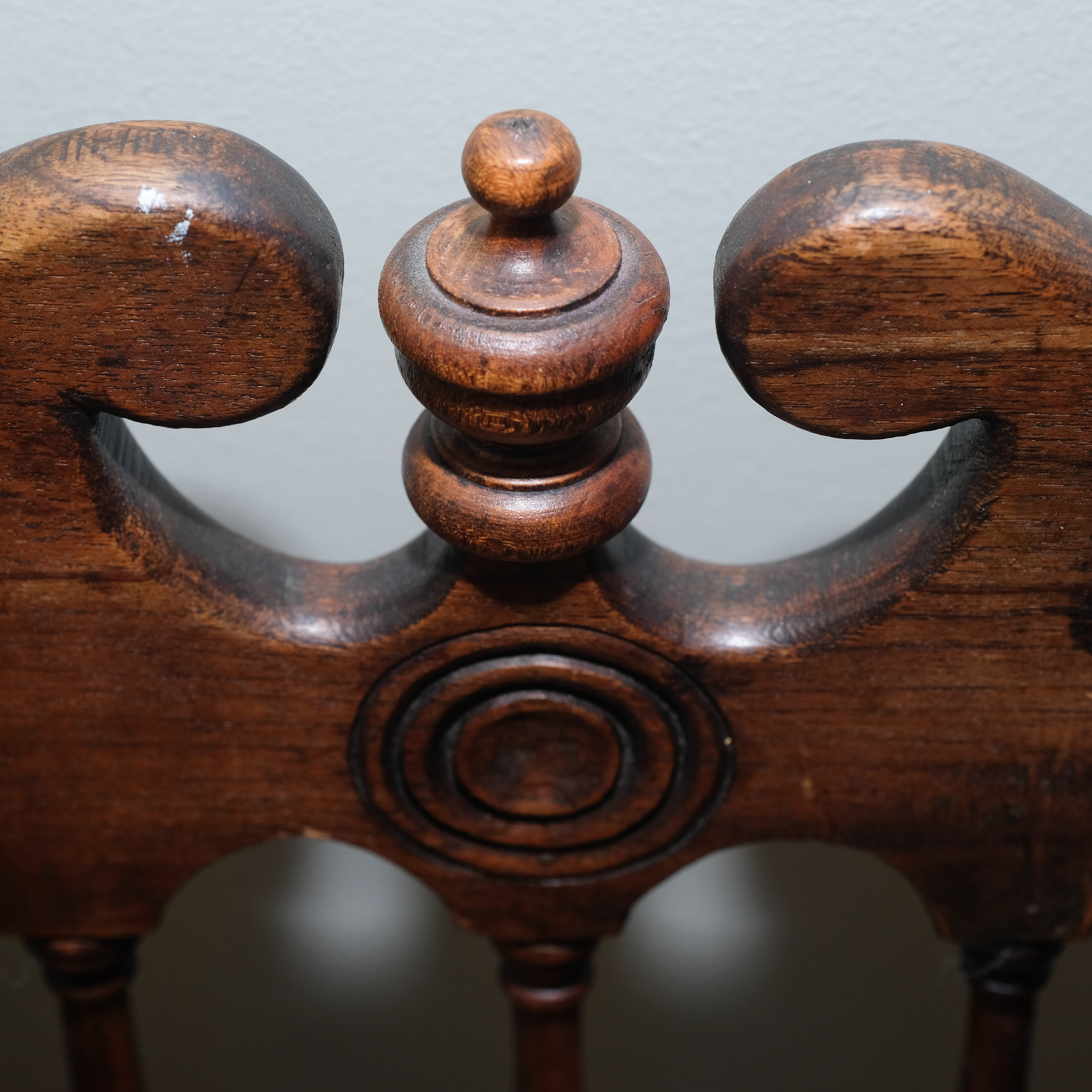 Italian Gothic Revival Side Chairs With Rush Seats