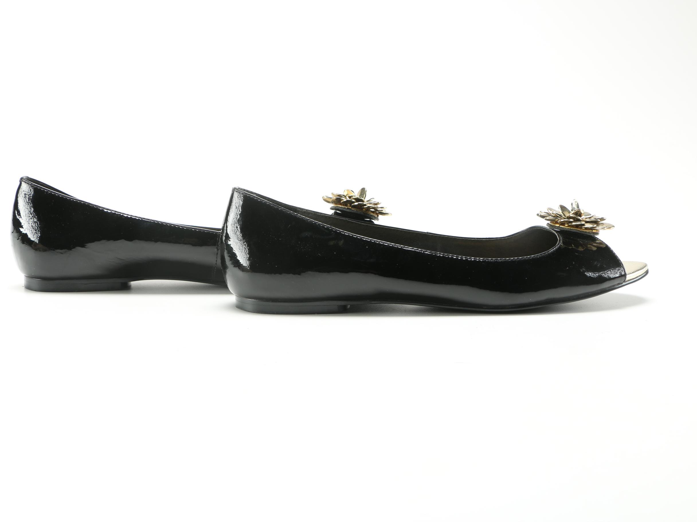 Kate Spade Patent Leather Peep Toe Flats