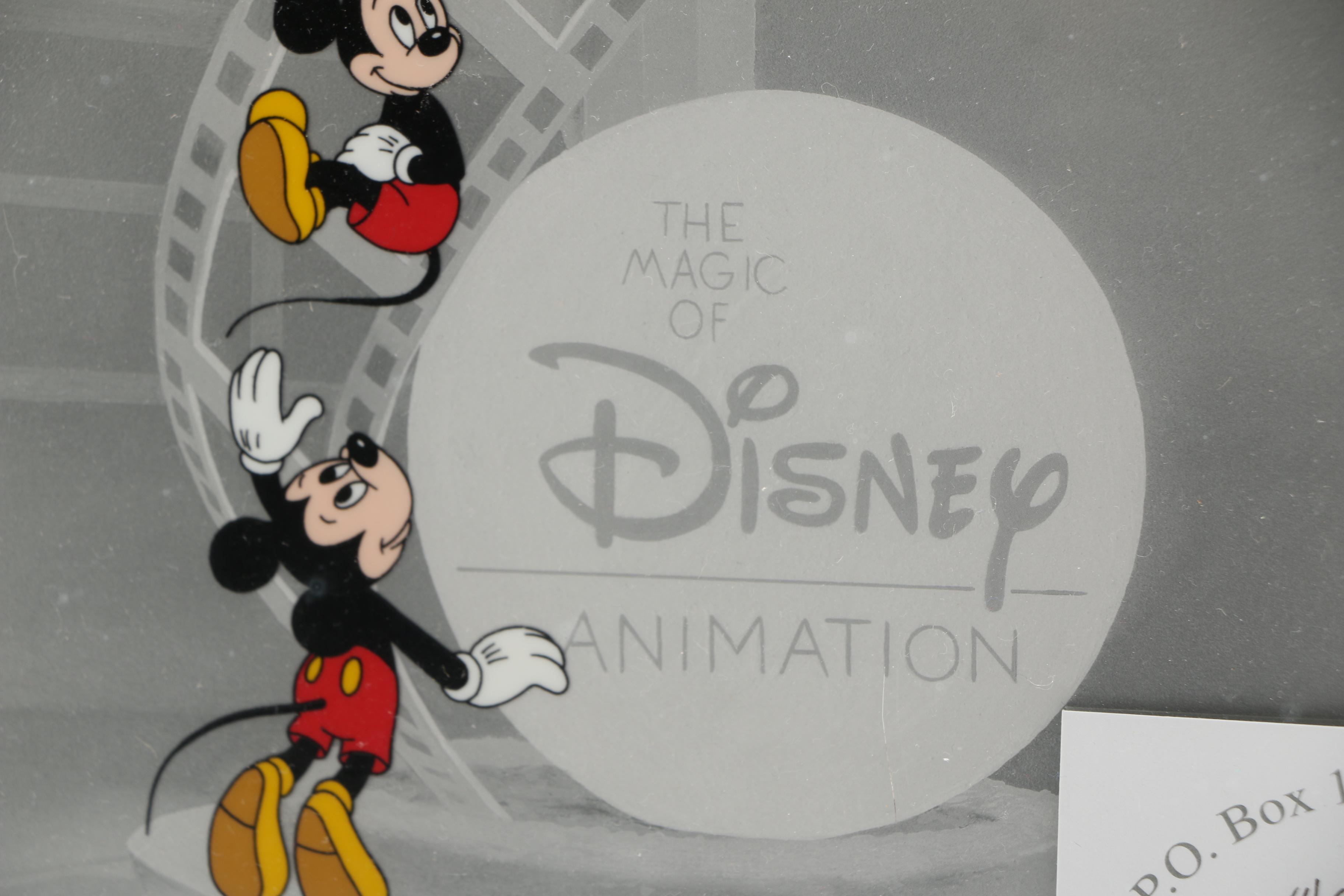 Group of Sericels of Disney Characters Including Autographs