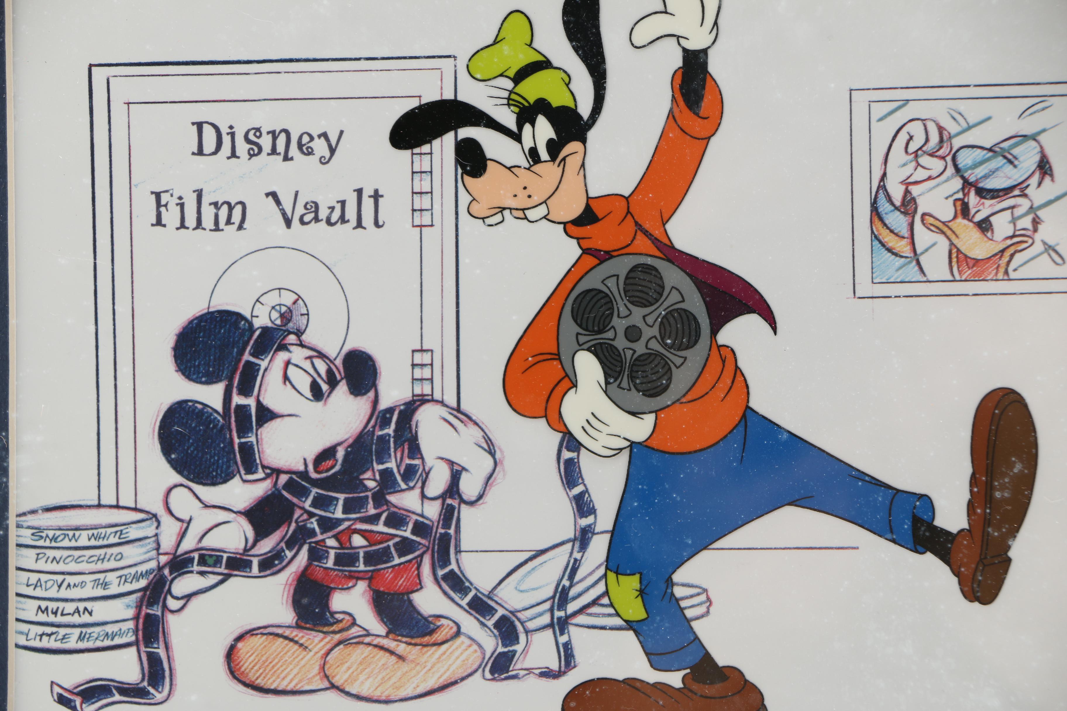 Group of Sericels of Disney Characters Including Autographs