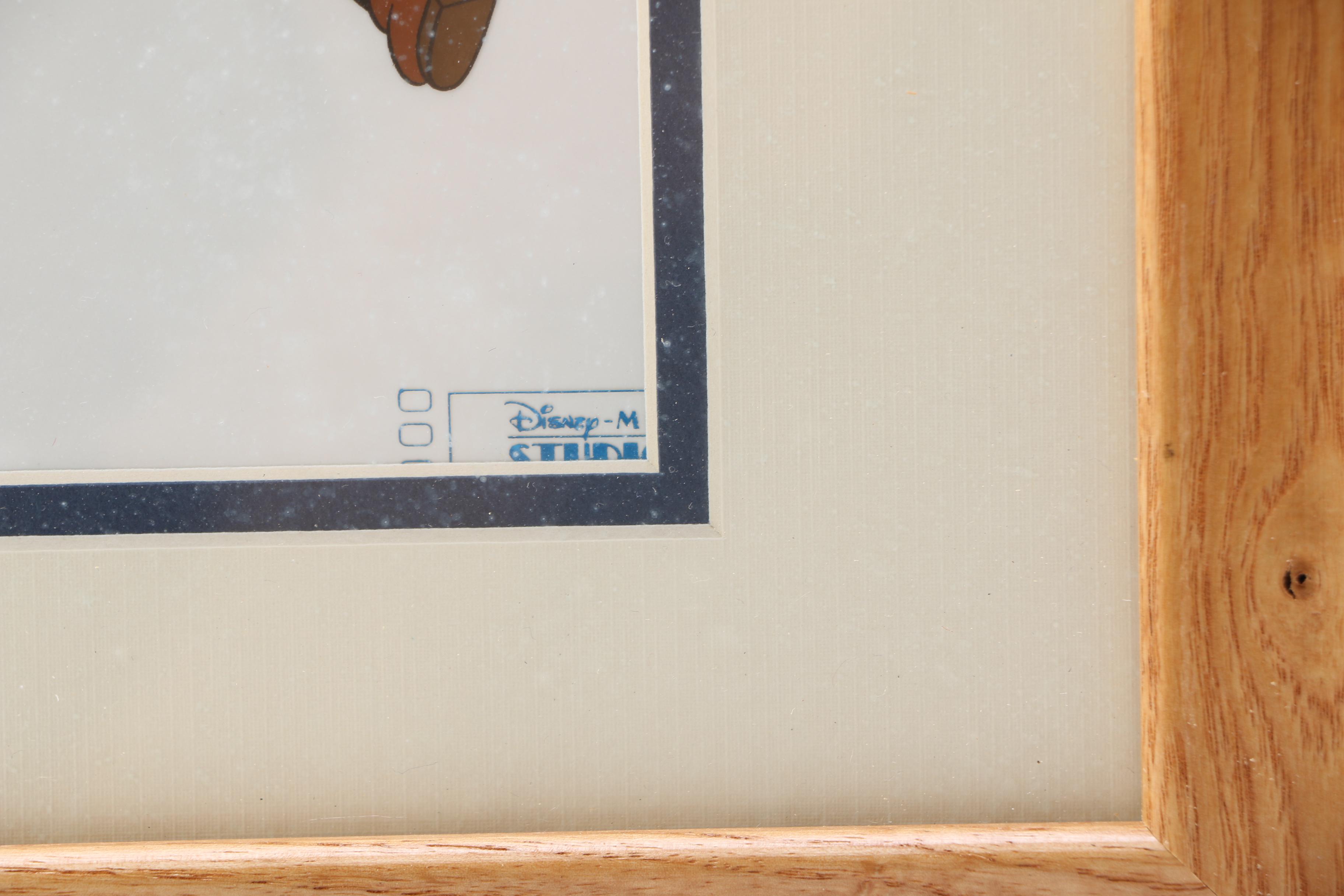 Group of Sericels of Disney Characters Including Autographs