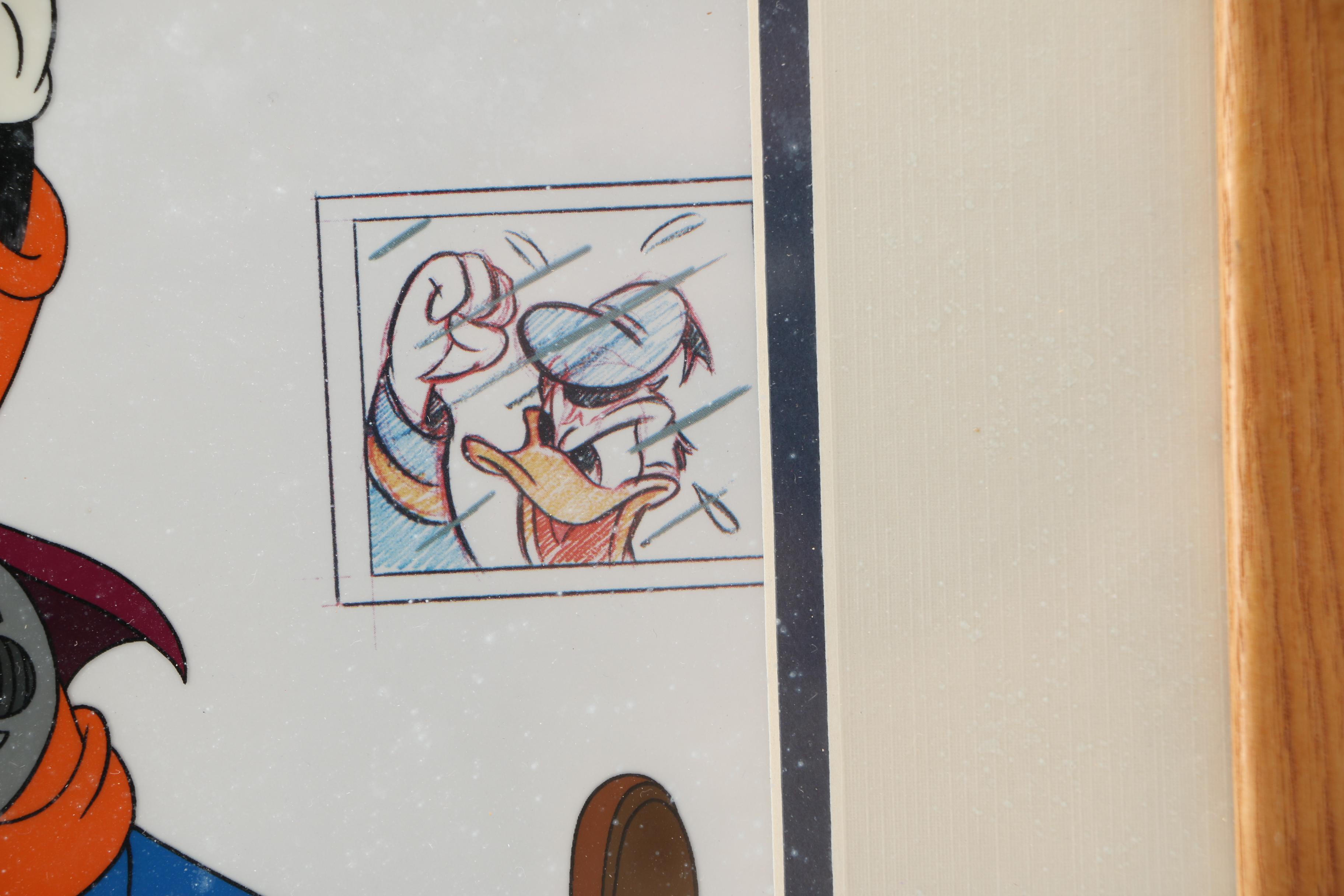 Group of Sericels of Disney Characters Including Autographs