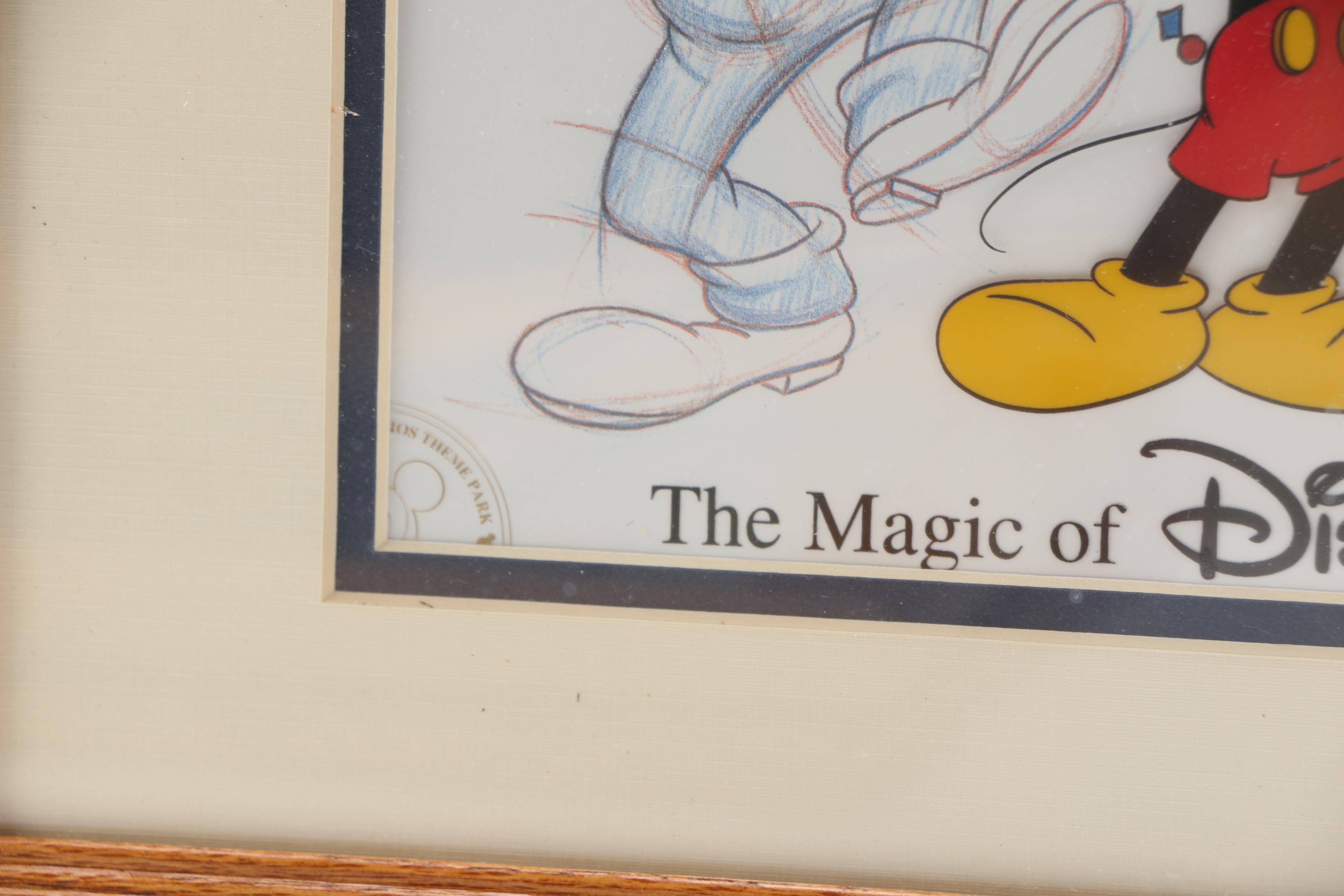 Group of Sericels of Disney Characters Including Autographs