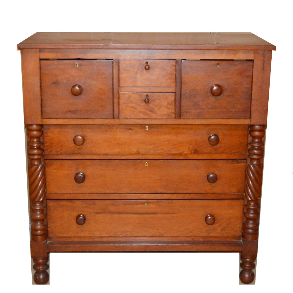 Antique Empire Style Cherry Chest of Drawers