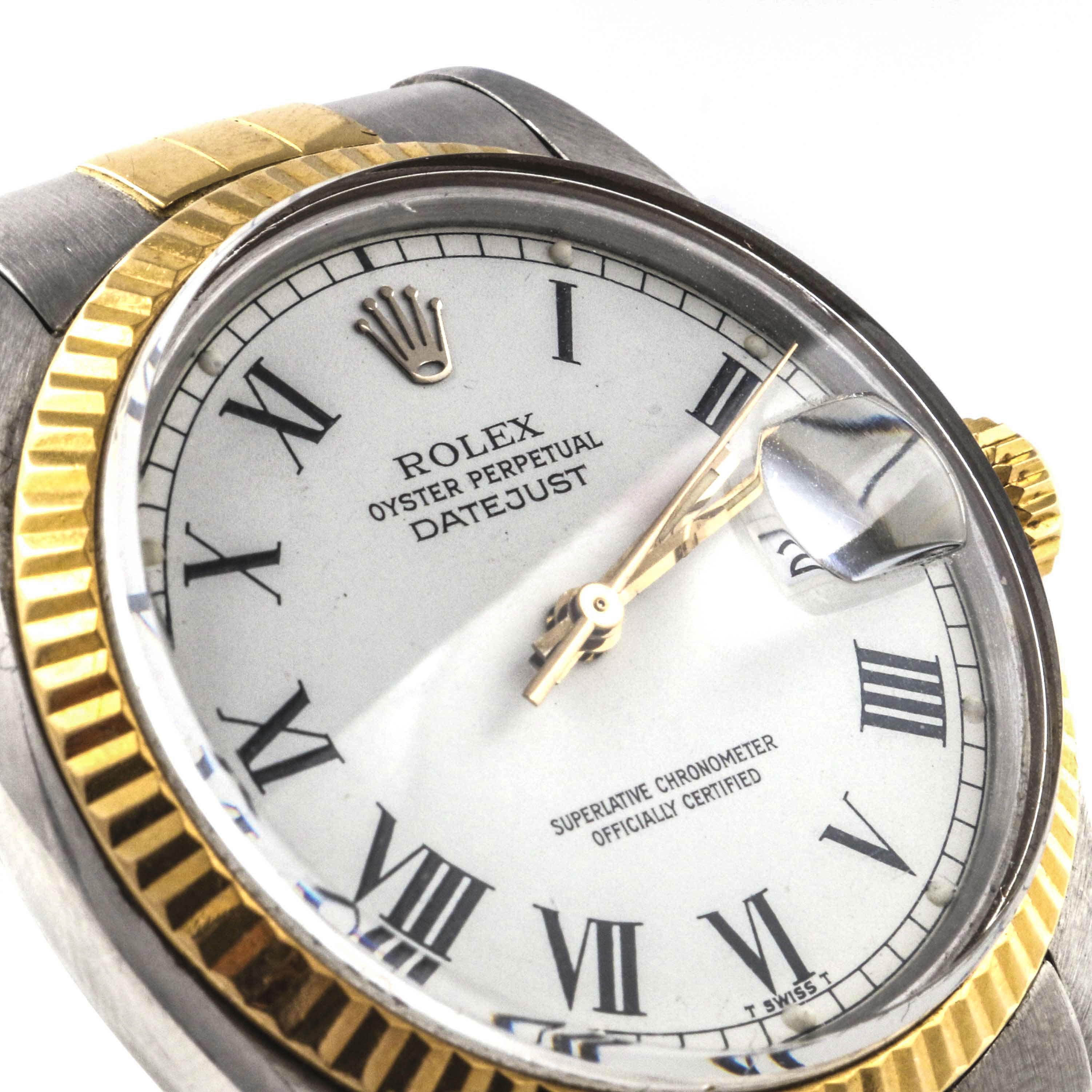Rolex 18K Yellow Gold Oyster Perpetual Datejust Men's Watch