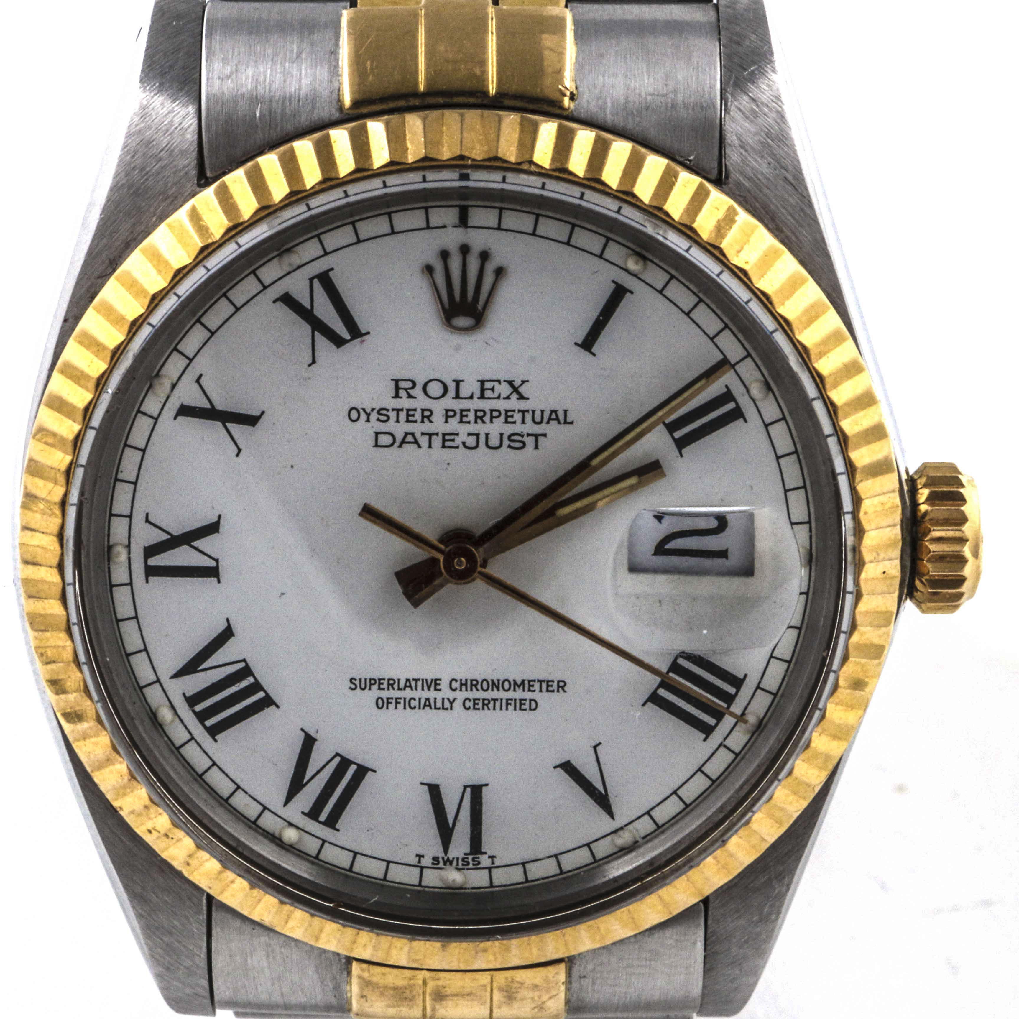 Rolex 18K Yellow Gold Oyster Perpetual Datejust Men's Watch