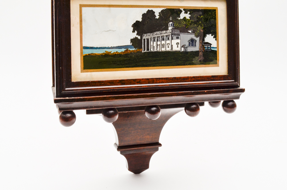 1920s New Haven Winsome "Mt Vernon" Églomisé Banjo Clock