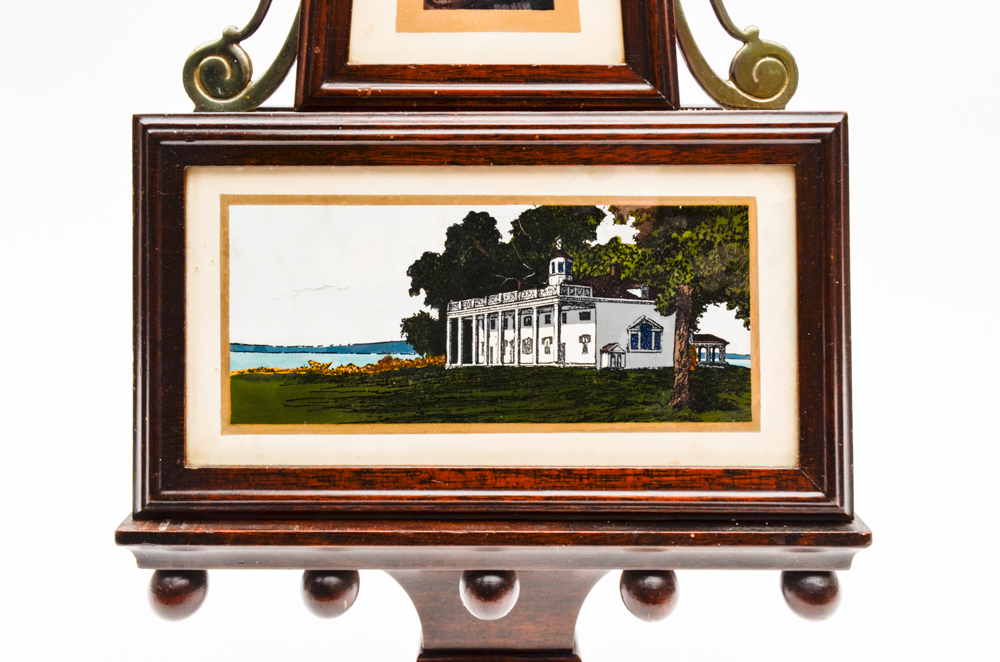 1920s New Haven Winsome "Mt Vernon" Églomisé Banjo Clock