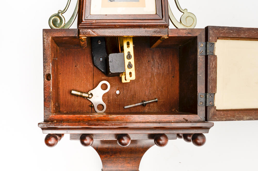 1920s New Haven Winsome "Mt Vernon" Églomisé Banjo Clock