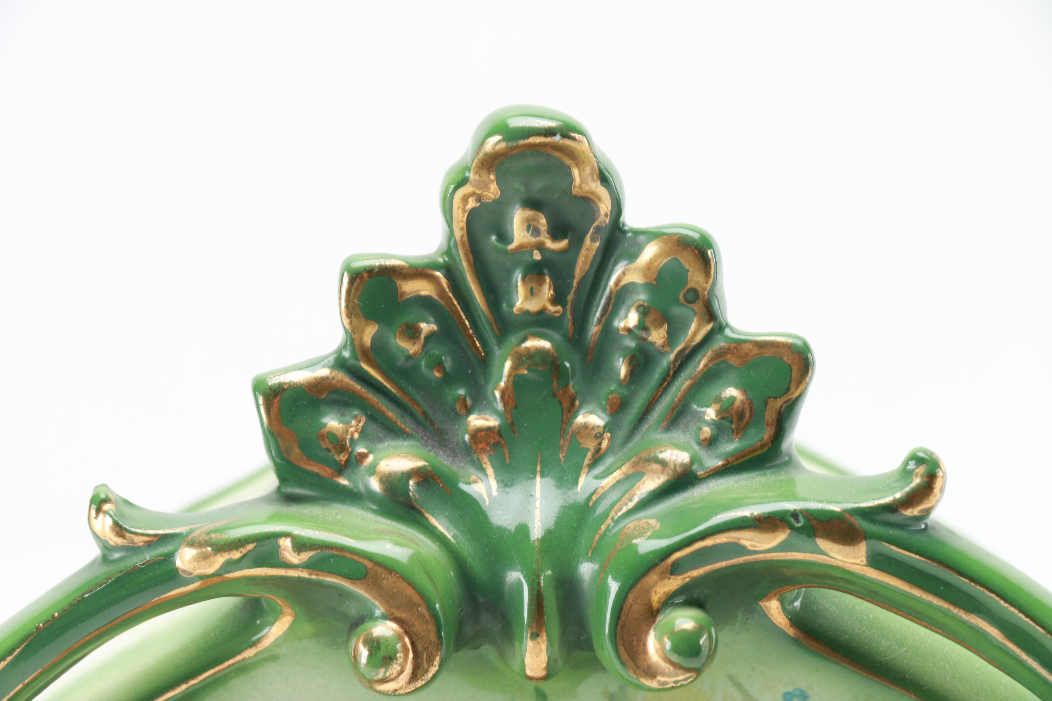 Ansonia Royal Bonn "La Manche" Porcelain Mantel Clock