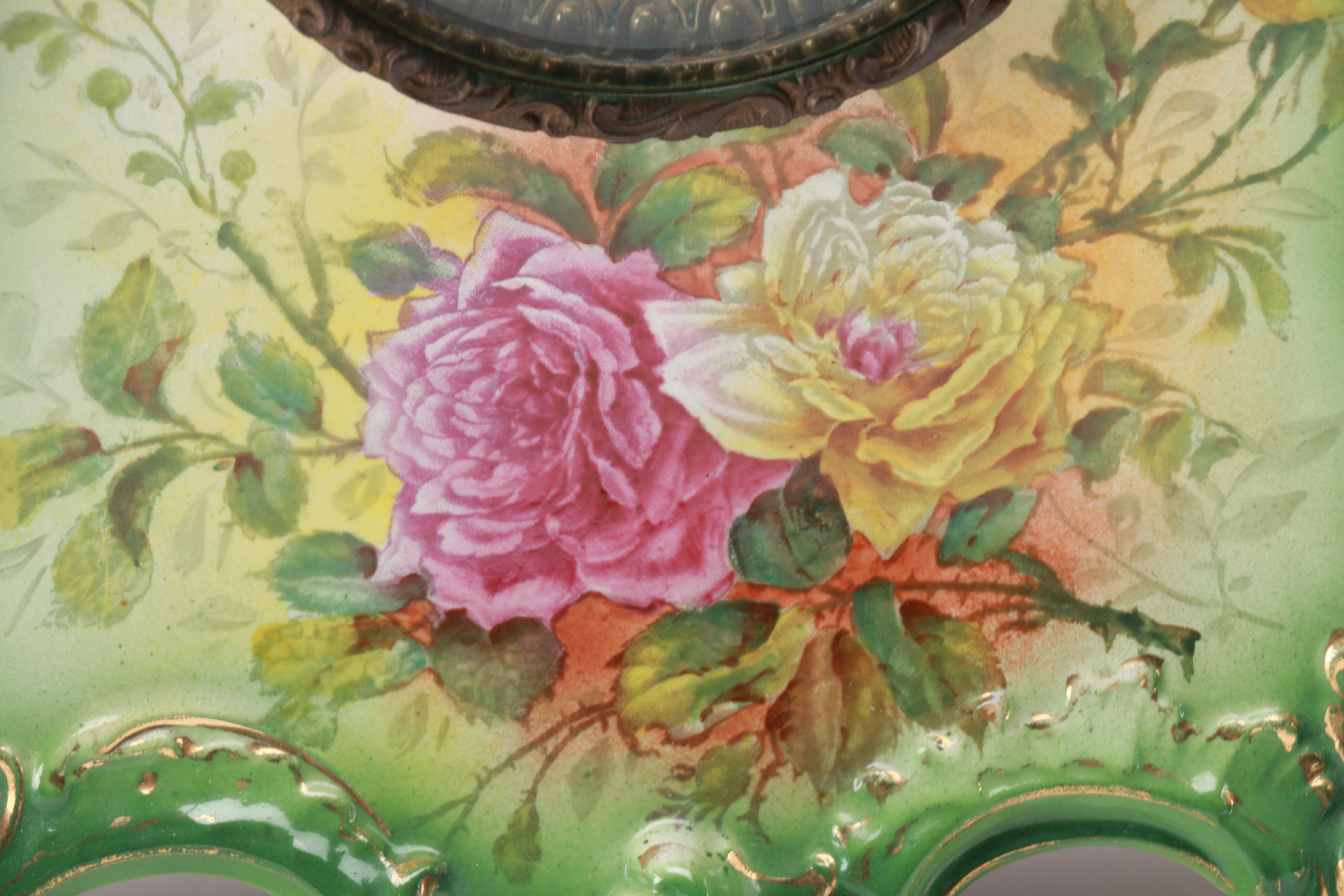 Ansonia Royal Bonn "La Manche" Porcelain Mantel Clock