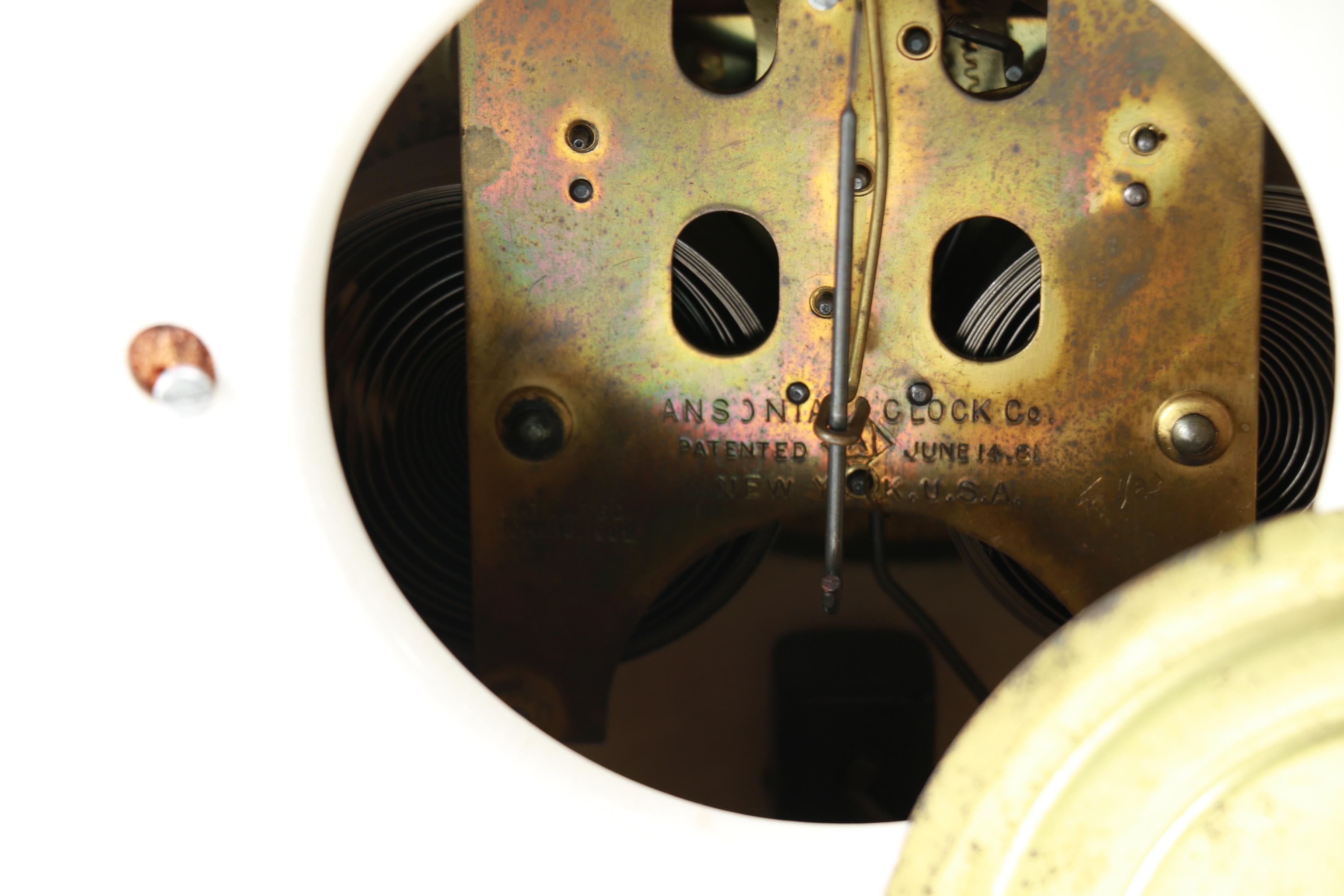 Ansonia Royal Bonn "La Manche" Porcelain Mantel Clock