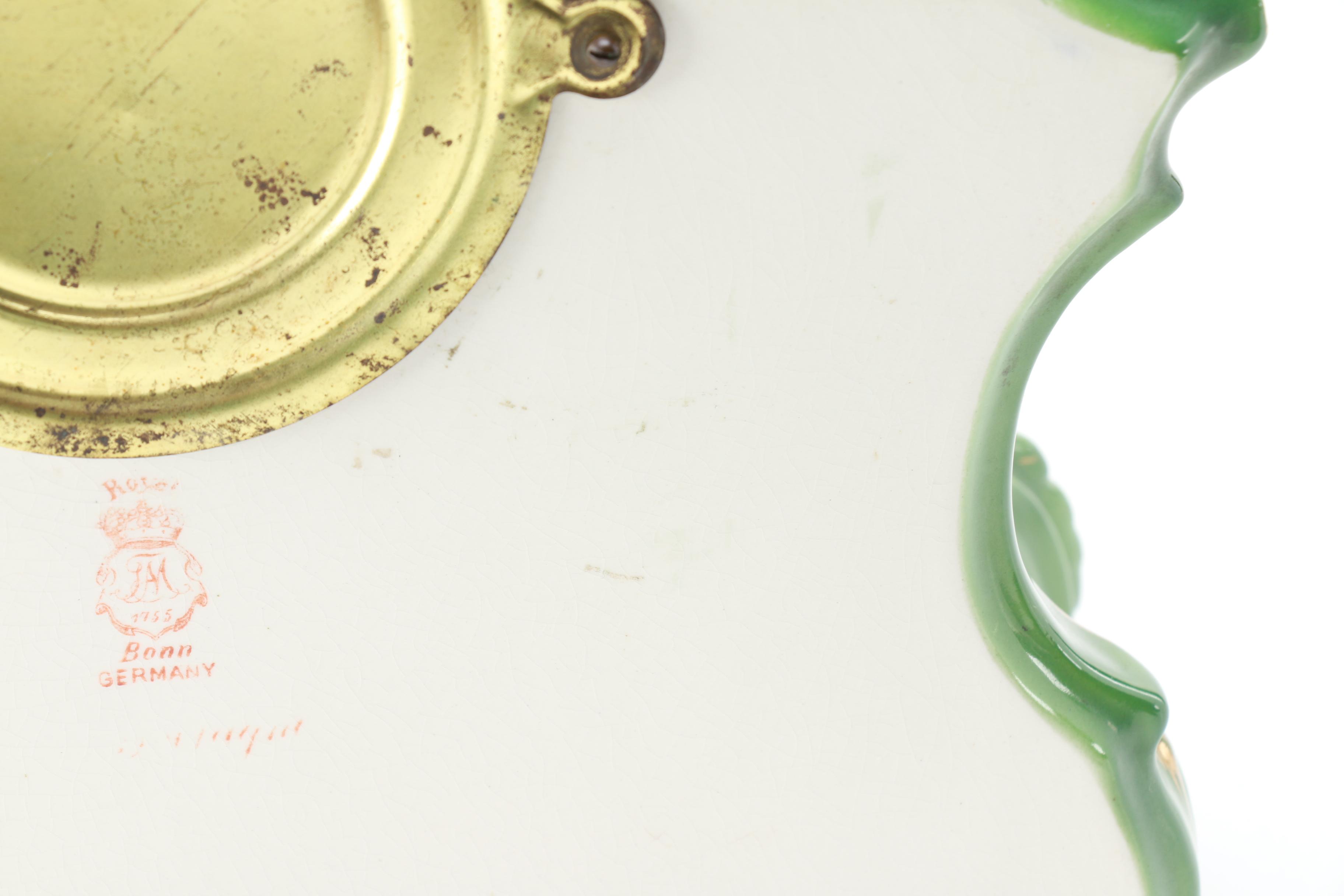 Ansonia Royal Bonn "La Manche" Porcelain Mantel Clock