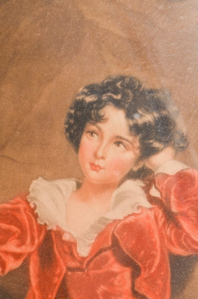 Colored Mezzotint After Thomas Lawrence, Titled "Master Lambton; The Red Boy"