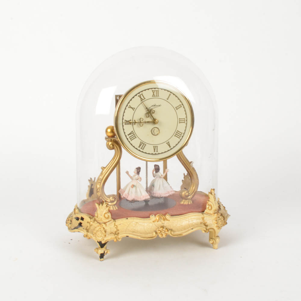 Vintage W. & A. Schmid-Schlenker Jr. Seven Jewel Anniversary Clock