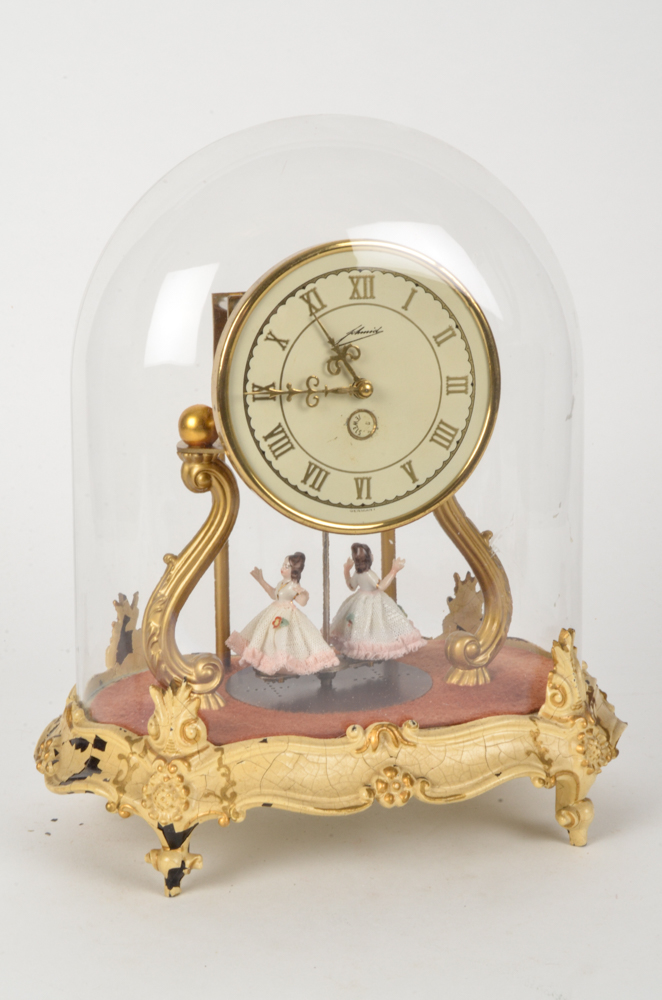 Vintage W. & A. Schmid-Schlenker Jr. Seven Jewel Anniversary Clock
