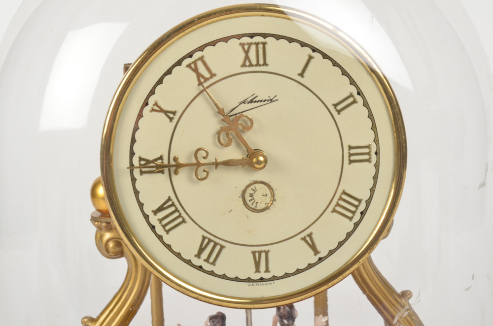 Vintage W. & A. Schmid-Schlenker Jr. Seven Jewel Anniversary Clock