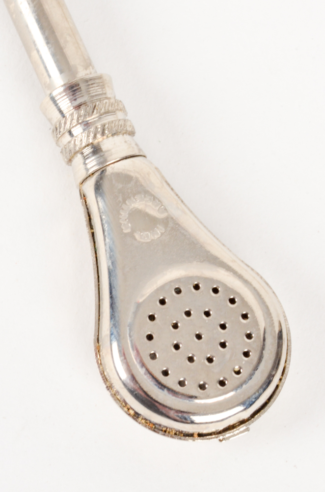 Vintage Long Pipe and Two Yerba Mate Bombilla Spoons