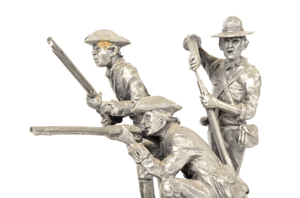 Philip Kraczkowski "Concord Bridge" 1973 Pewter Sculpture