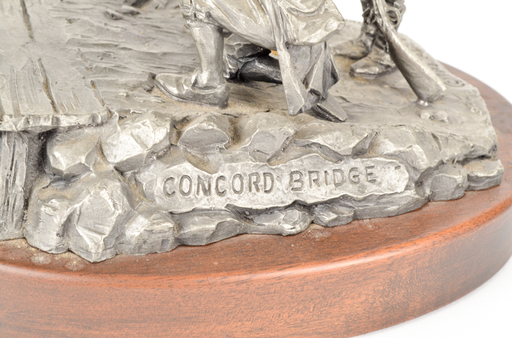 Philip Kraczkowski "Concord Bridge" 1973 Pewter Sculpture