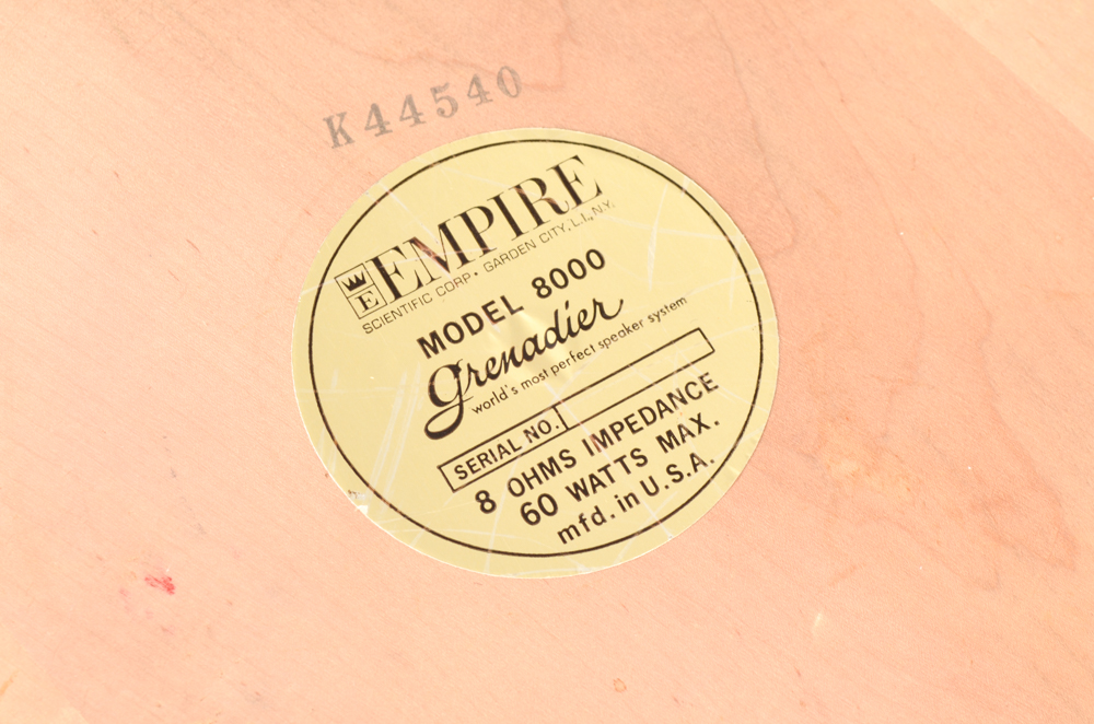 Mid Century Modern Empire Grenadier Model 8000 Speakers