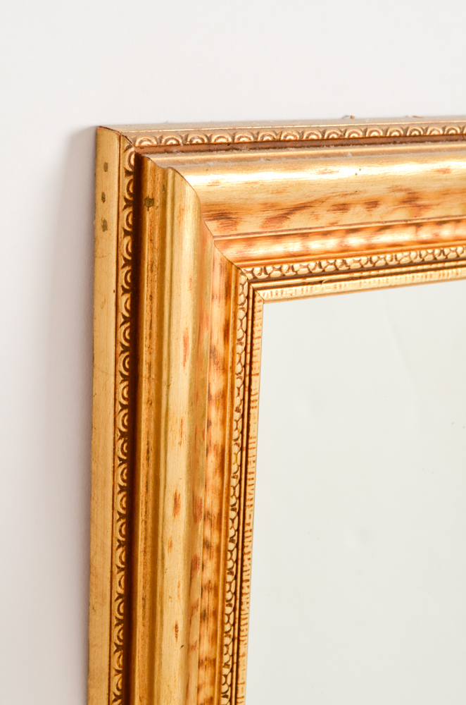 Gold Tone Wall Mirror