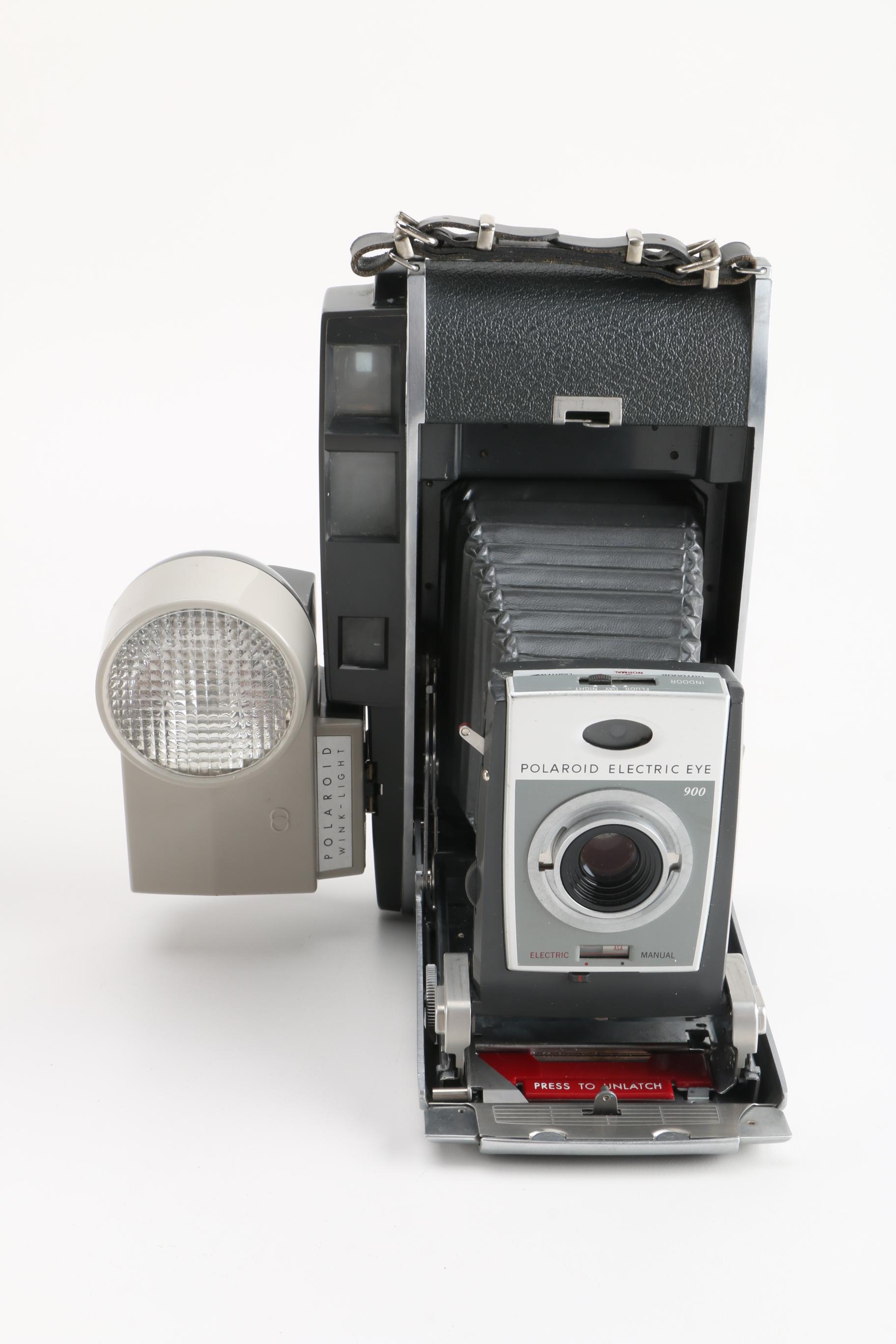 Polaroid 900 Electric Eye Land Camera and Accessories
