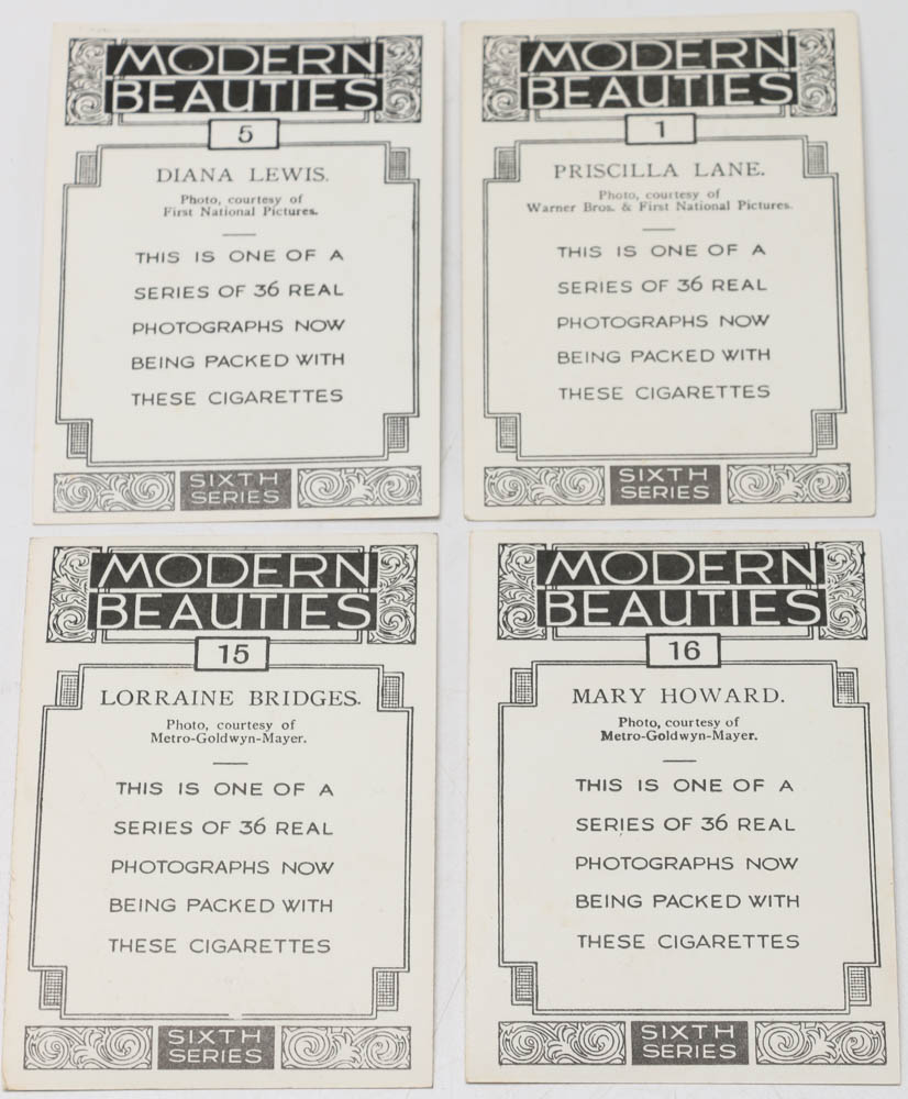 1938 British American Tobacco Cards "Modern Beauties" Set