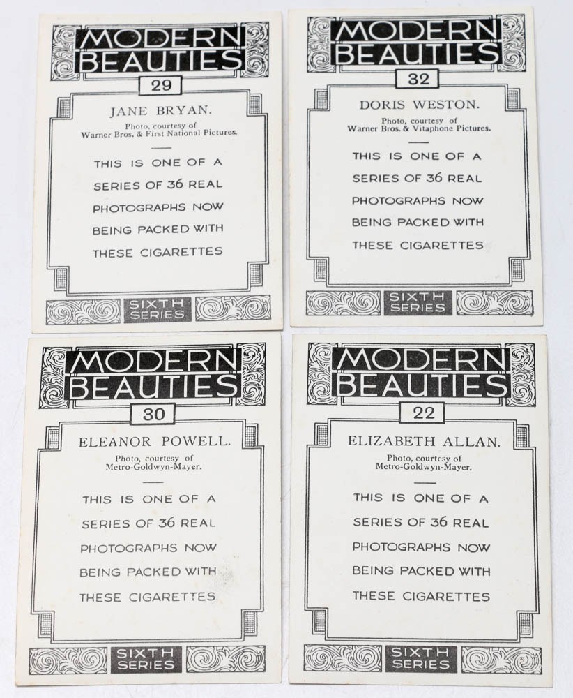 1938 British American Tobacco Cards "Modern Beauties" Set