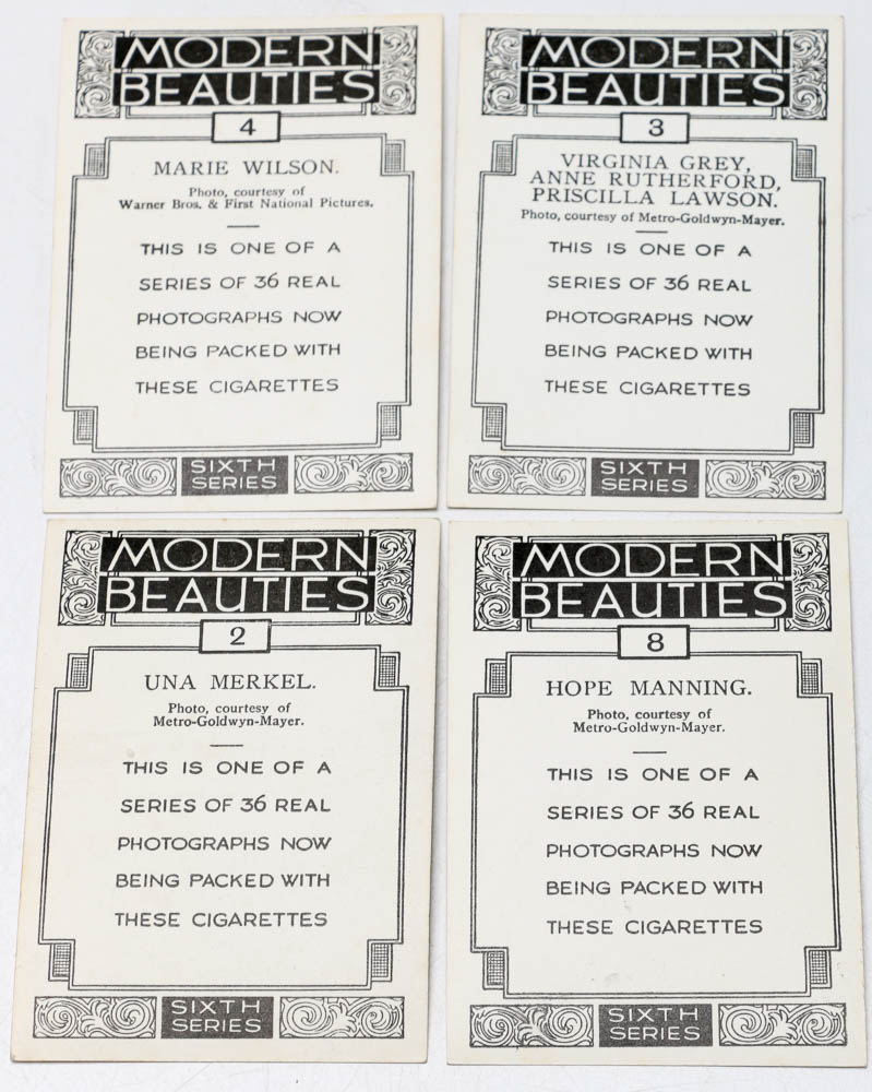1938 British American Tobacco Cards "Modern Beauties" Set