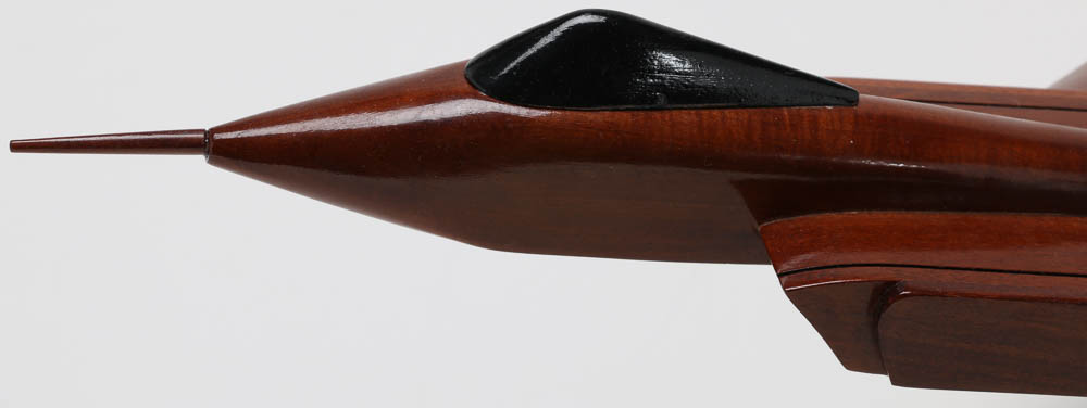 Handcrafted Wooden Fighter Jet Display