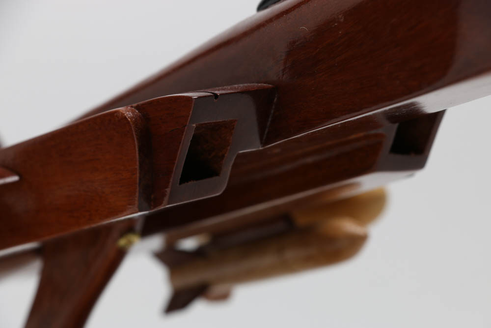 Handcrafted Wooden Fighter Jet Display