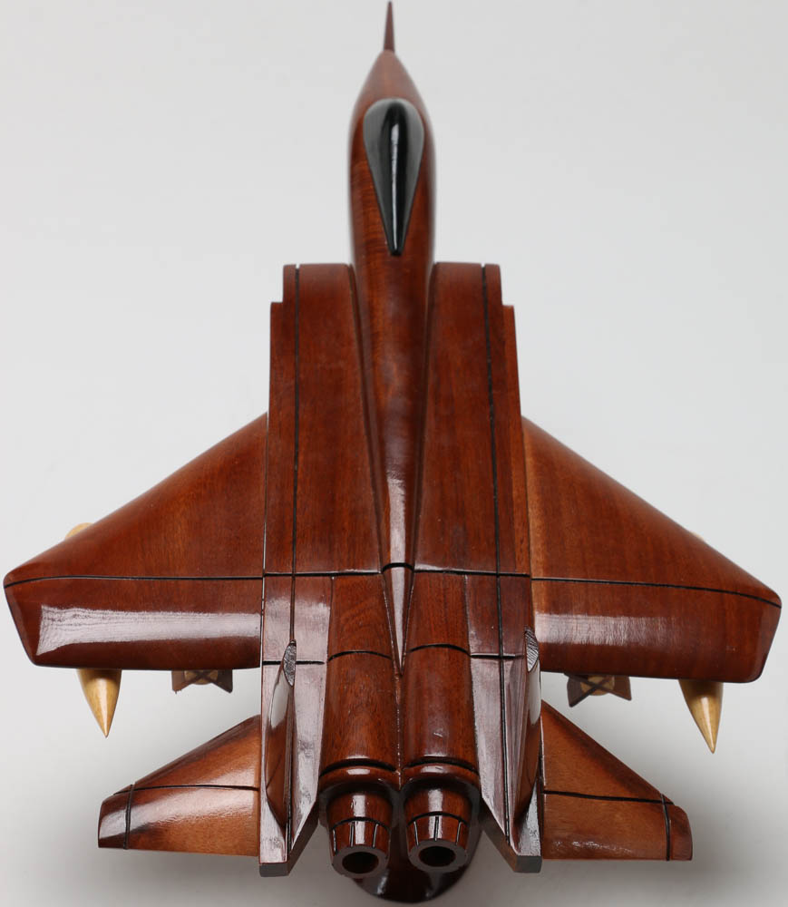 Handcrafted Wooden Fighter Jet Display
