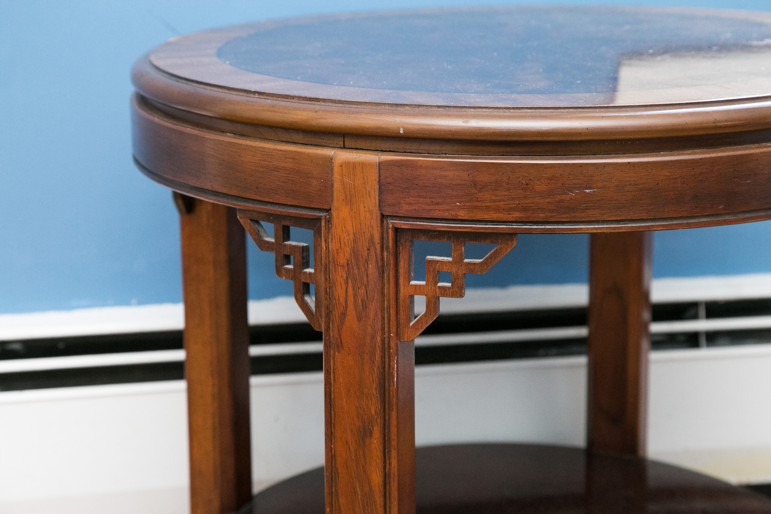 Drexel Mahogany Chinese Chippendale Style End Table