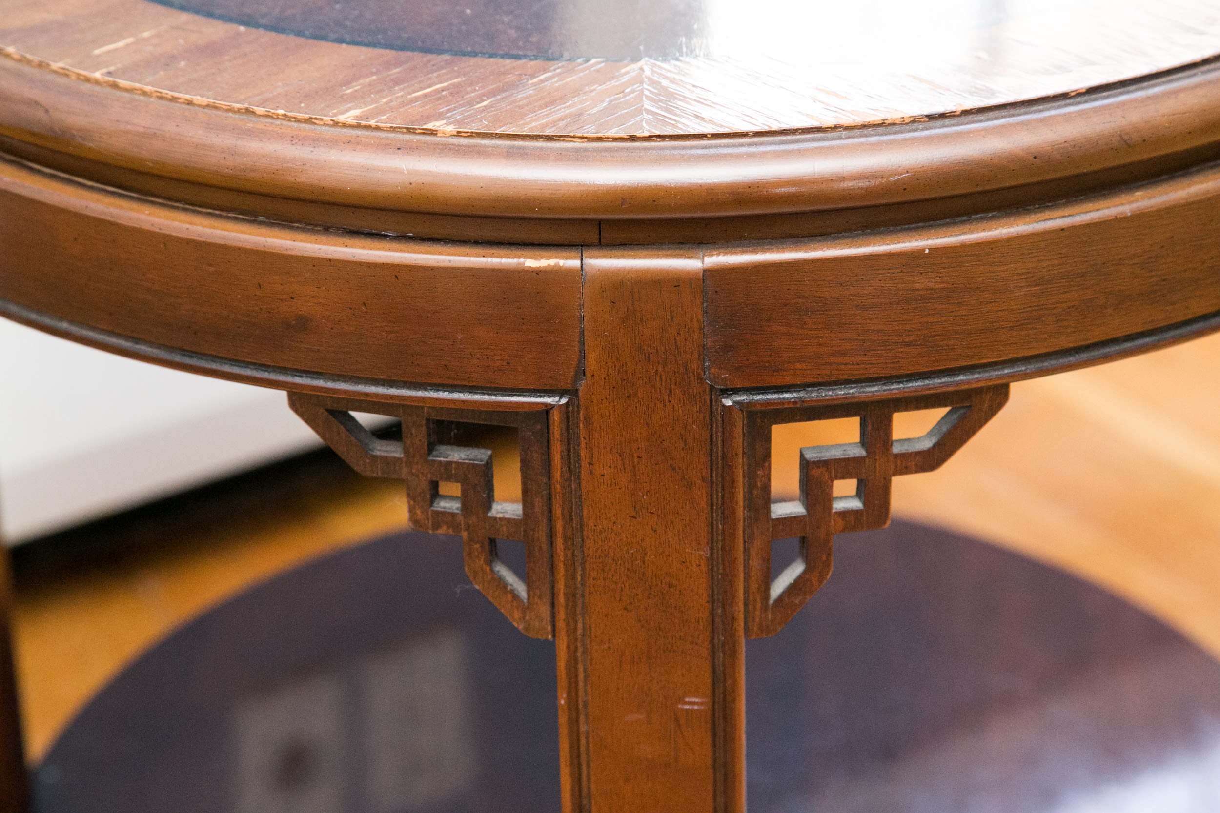 Drexel Mahogany Chinese Chippendale Style End Table