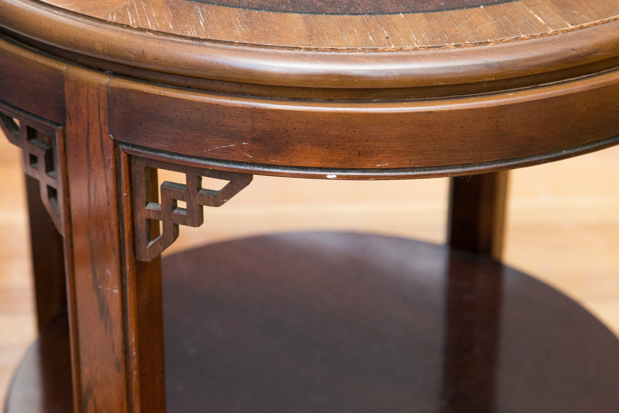 Drexel Mahogany Chinese Chippendale Style End Table