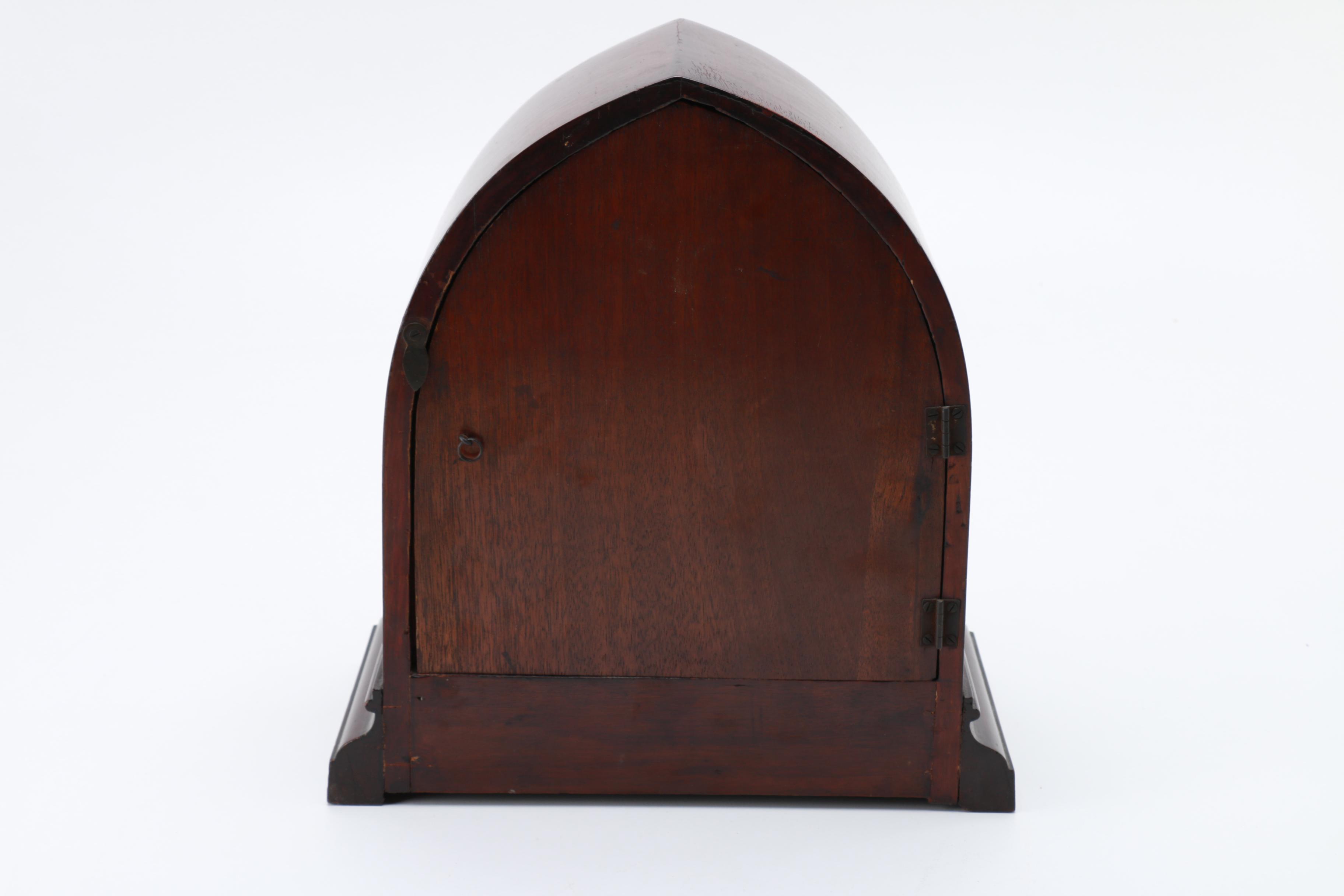 Antique Gilbert Clock Company Bedford Wooden Clock with Winding Key