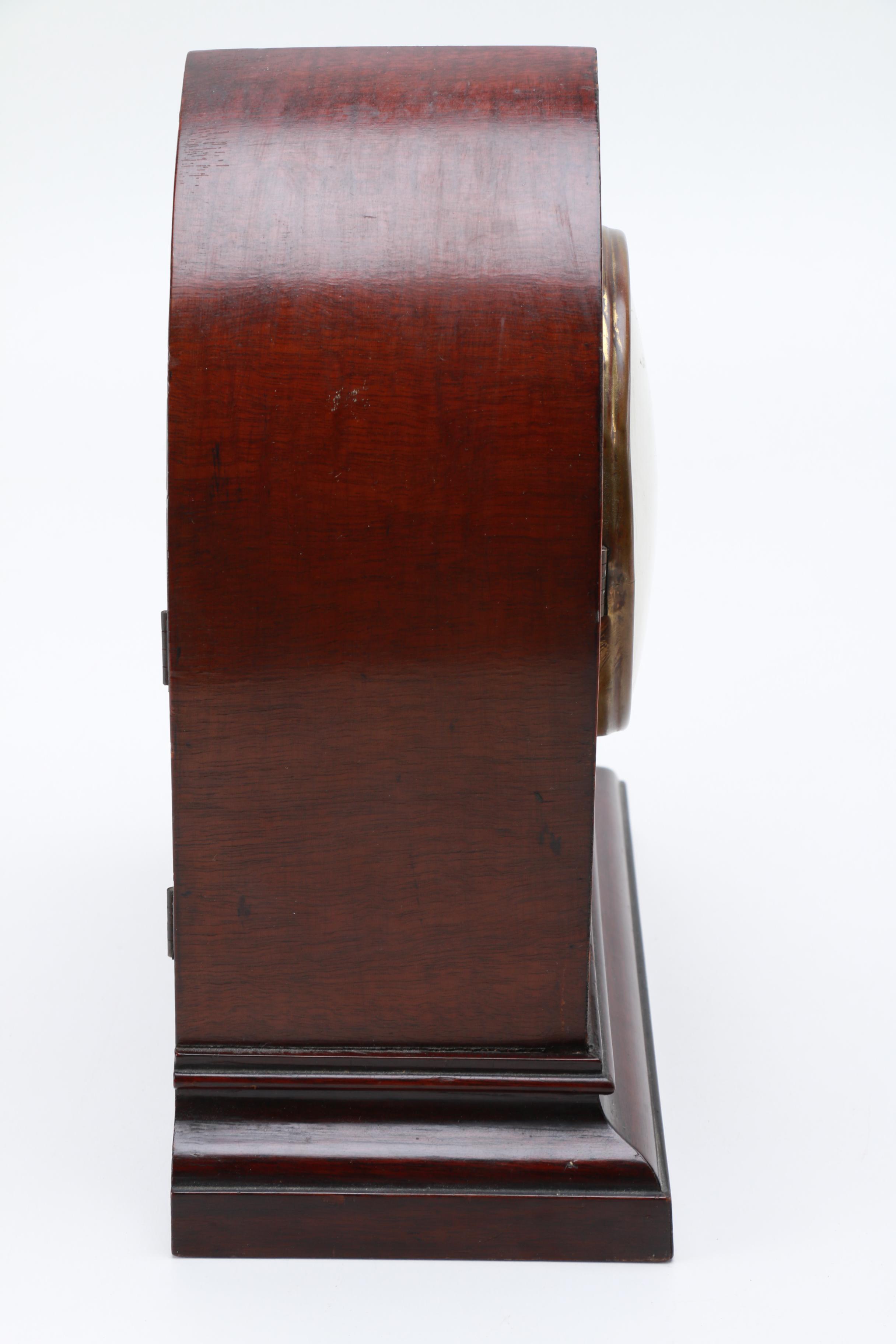 Antique Gilbert Clock Company Bedford Wooden Clock with Winding Key