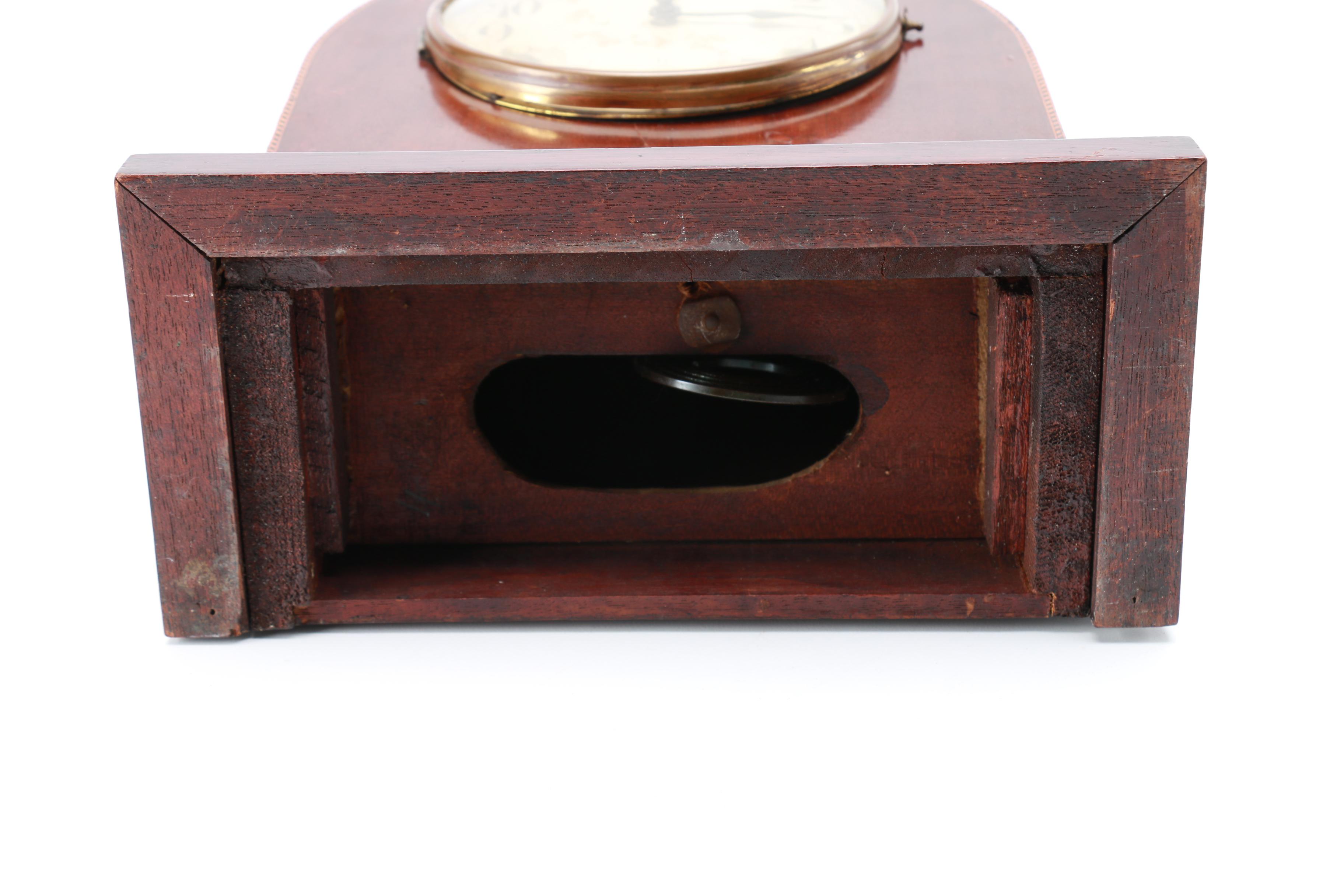 Antique Gilbert Clock Company Bedford Wooden Clock with Winding Key