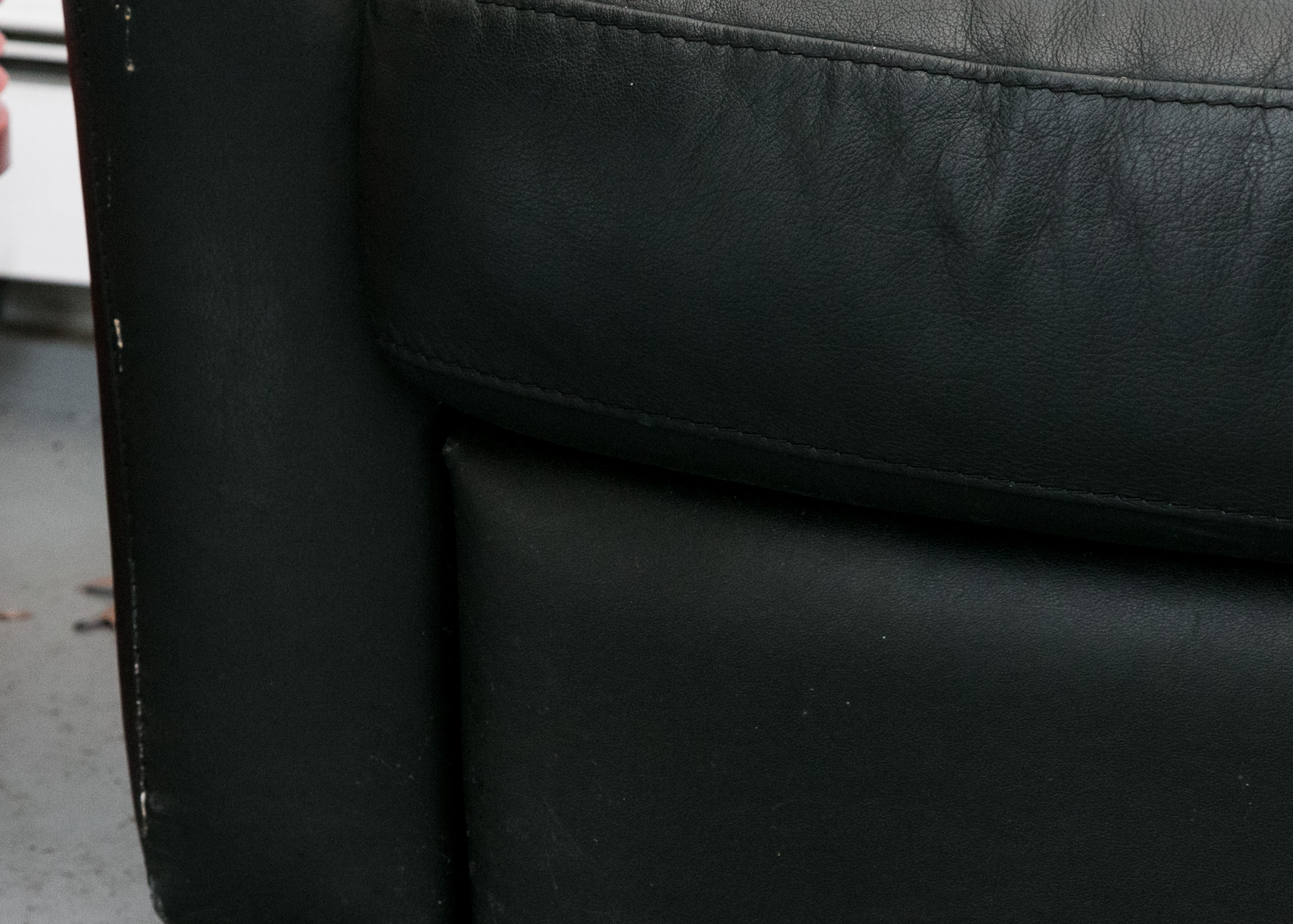 Contemporary Italsofa Black Leather Chair