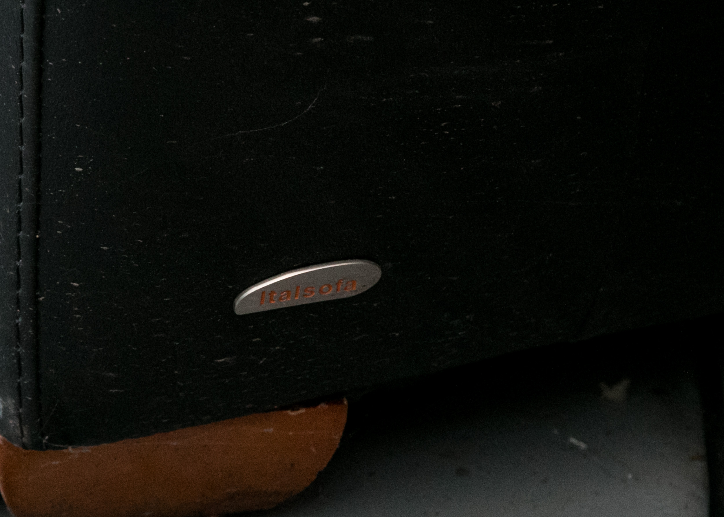 Contemporary Italsofa Black Leather Chair