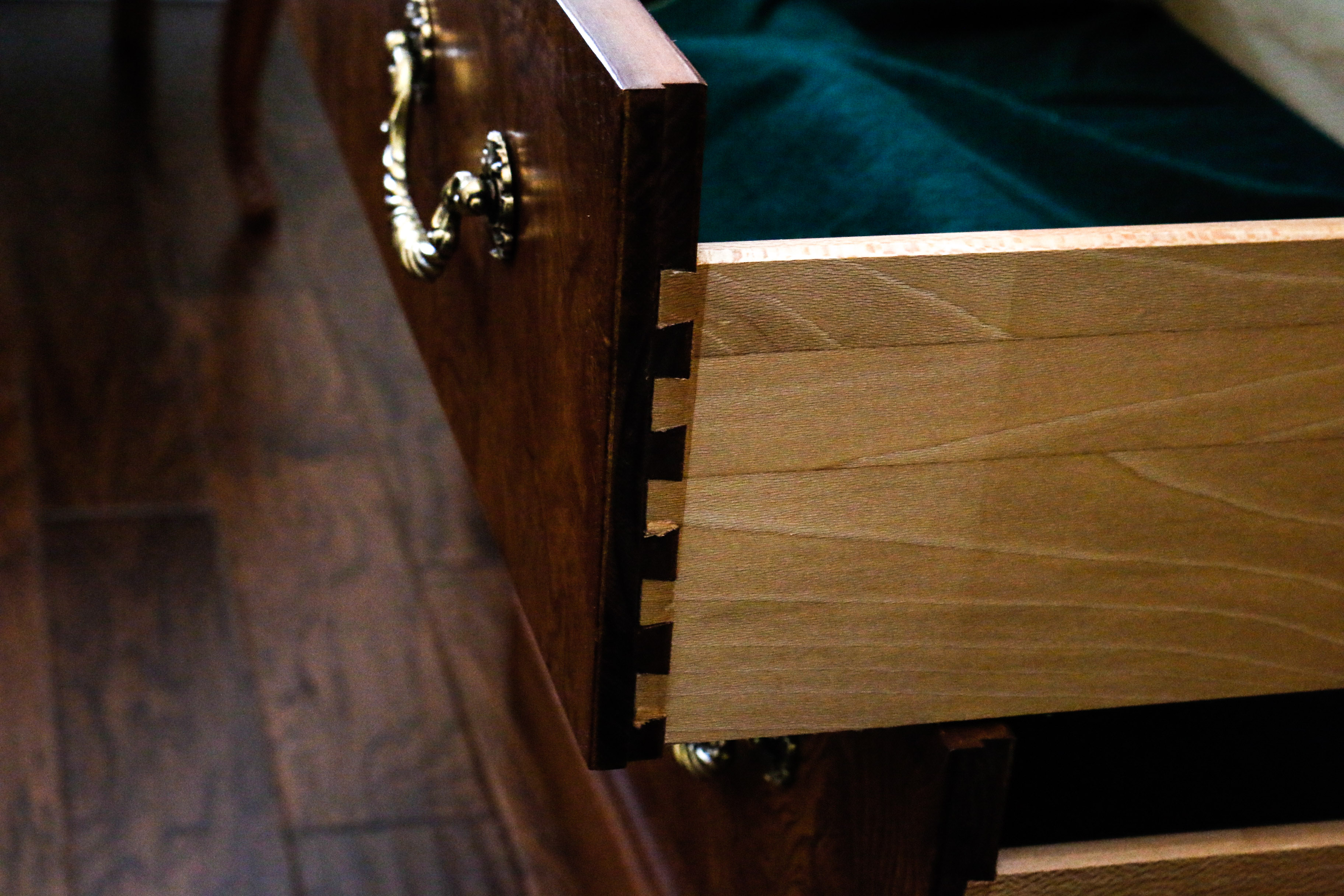 Large Glass and Wooden China Cabinet by Thomasville