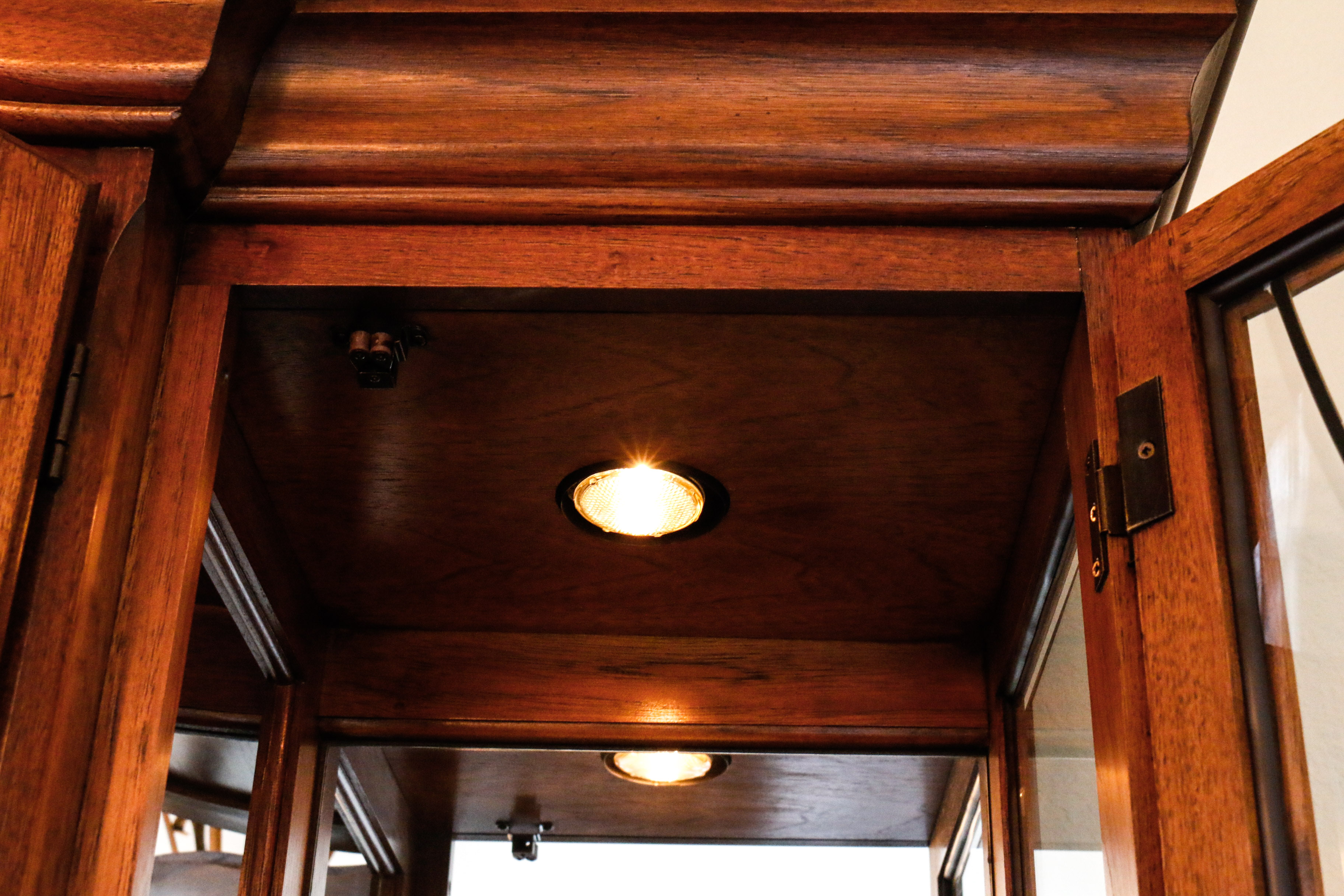 Large Glass and Wooden China Cabinet by Thomasville